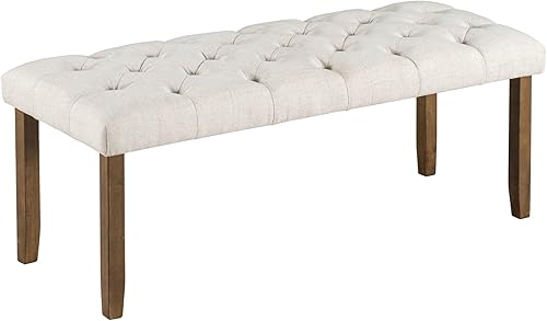 Miniatura 9 de Juego de mesa de comedor rectangular de madera de 6 piezas, mesa de comedor con 4 sillas tapizadas y banco, juego de 6 personas para cocina, comedor