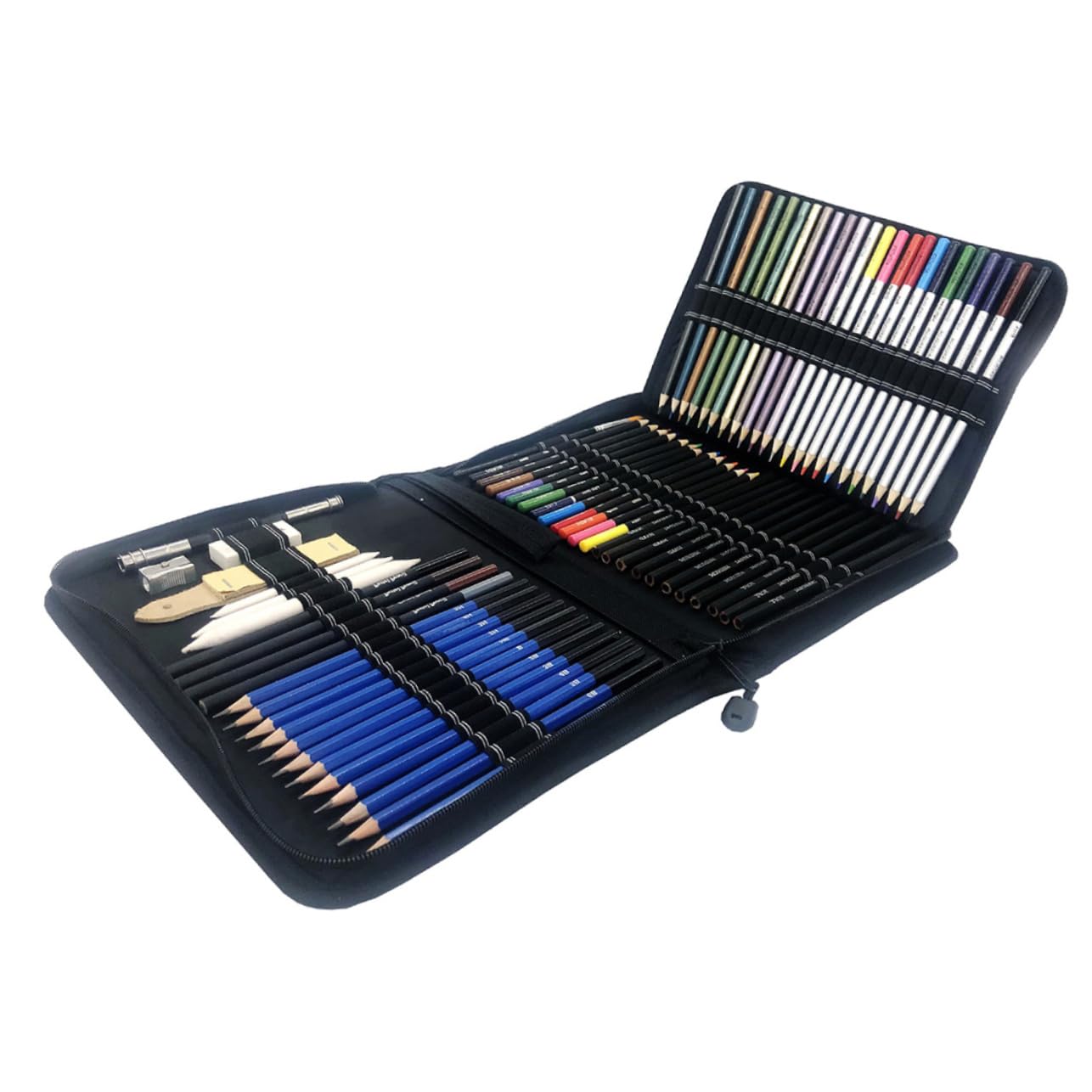 Set da Disegno e Schizzo 72 Pezzi in Legno per Ragazzo Ragazza e Studenti | Matite da Disegno Professionale, Cancelleria per Disegno e Pittura, Colori Vividi per Album da Colorare