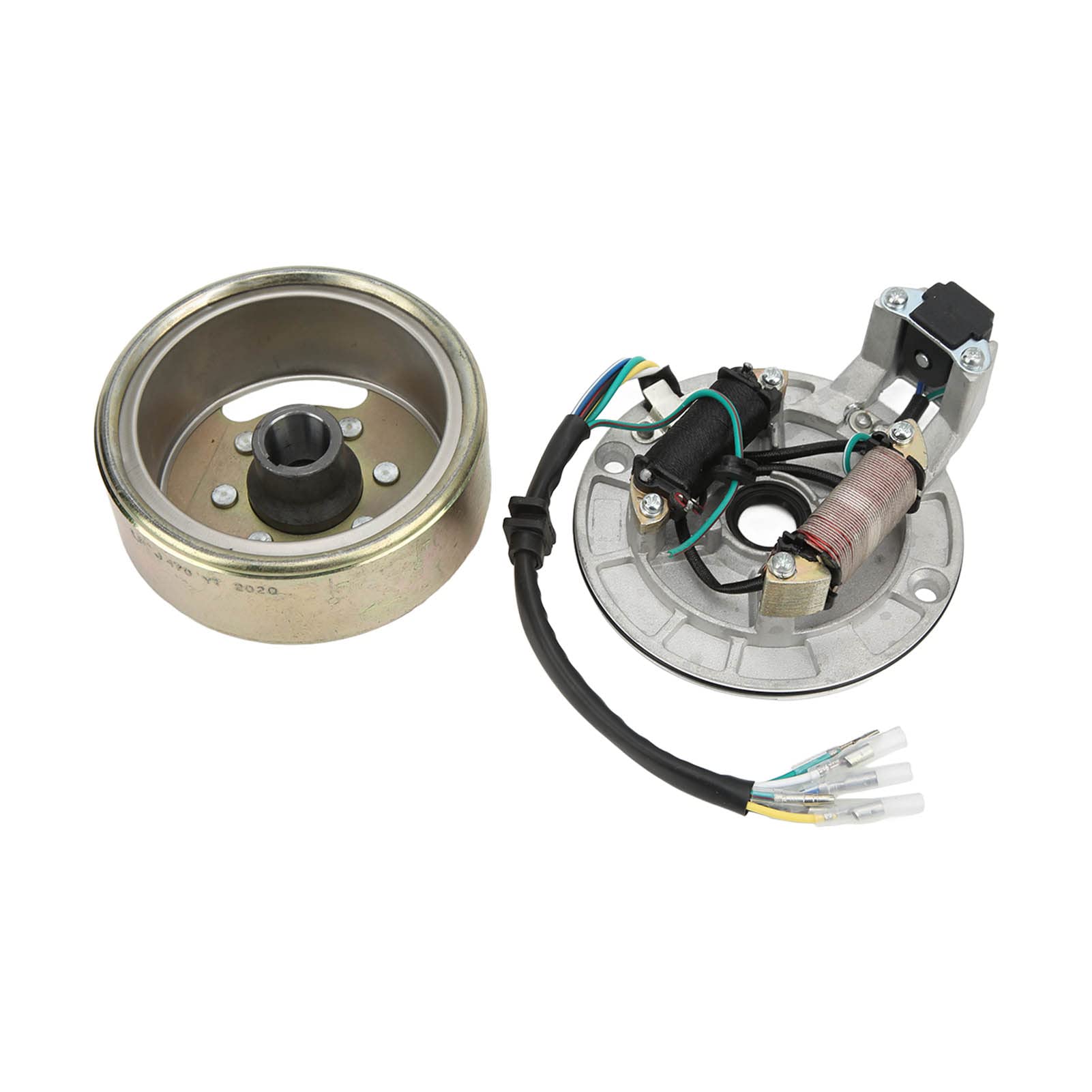 Akozon Magneto Statore Rotore Kit Rame Alluminio Start Motore Magneto Statore Piastra Magneto per 90 110 125 140 Start Motore Pit PRO Pit Bike