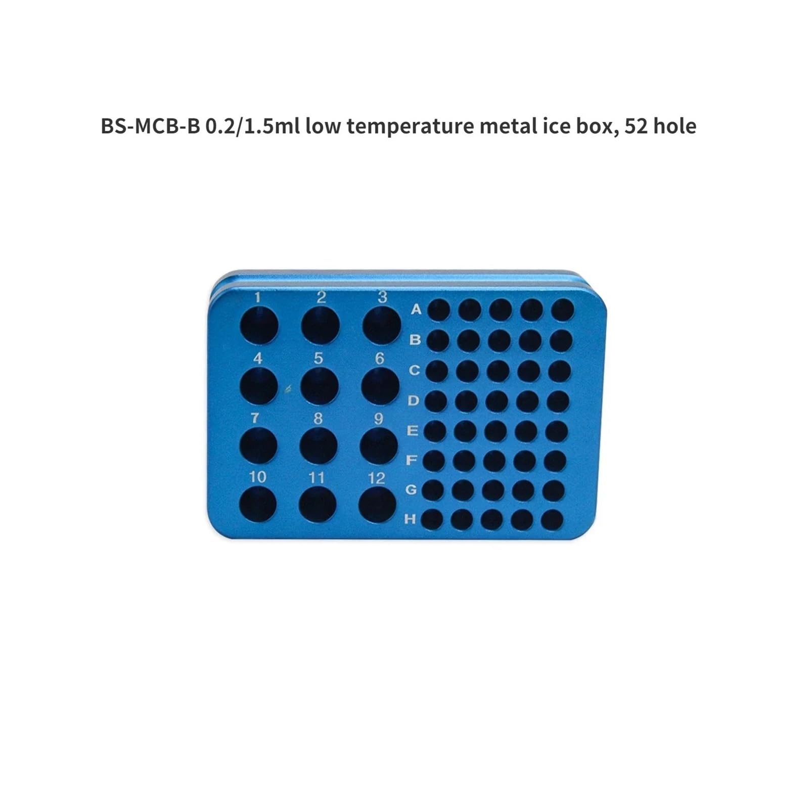 Tubo de centrífuga PCR de laboratorio de caja de hielo metálica de baja temperatura (0,2/1,5 ml/15 ml/50 ml)(BC037)