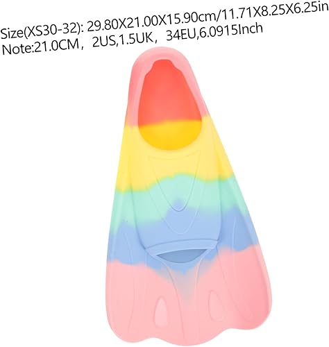 Miniatura 2 de SUPVOX Aletas de natación de silicona flexibles para aletas ligeras y portátiles para nadar y esnórquel, cómodas aletas cortas para niños y