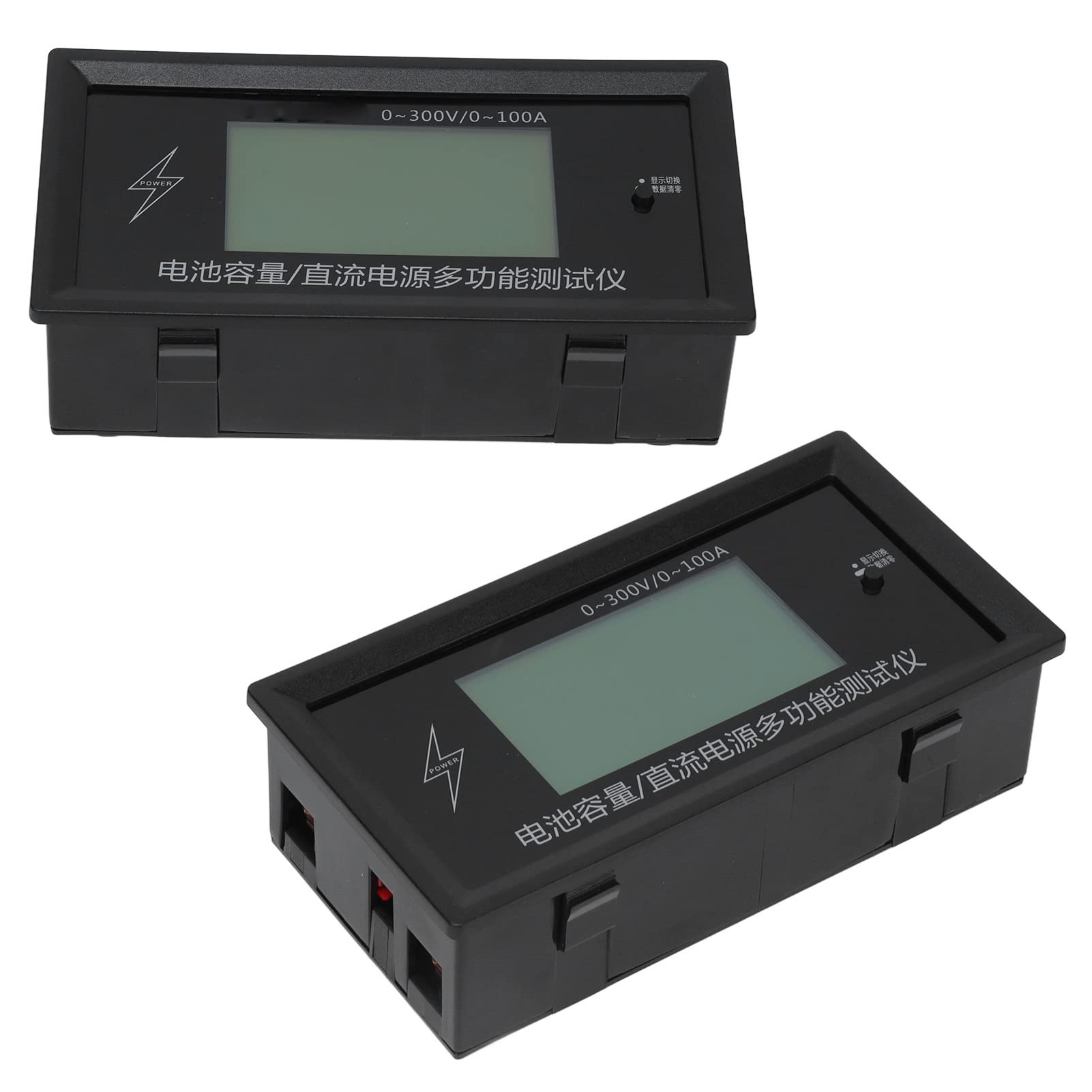 Testeur de capacité de batterie 200 V 100 A, ampèremètre numérique, voltmètre, multimètre avec écran LCD, écriture noire, rétroéclairage vert pour tension CC, courant
