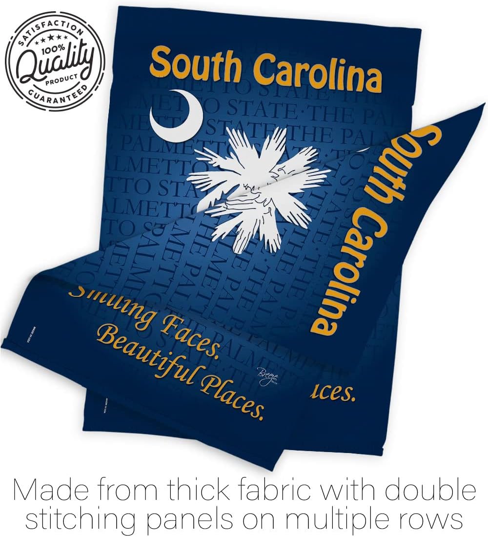 Breeze Decor G158148 South Carolina Americana States Impressions Decorative Vertical Garden Flag 13" x 18.5" Printed In USA Multi-Color
