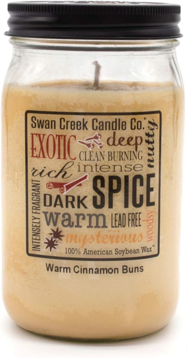 Swan Creek Candle Warm Cinnamon Buns 24 Oz Candle