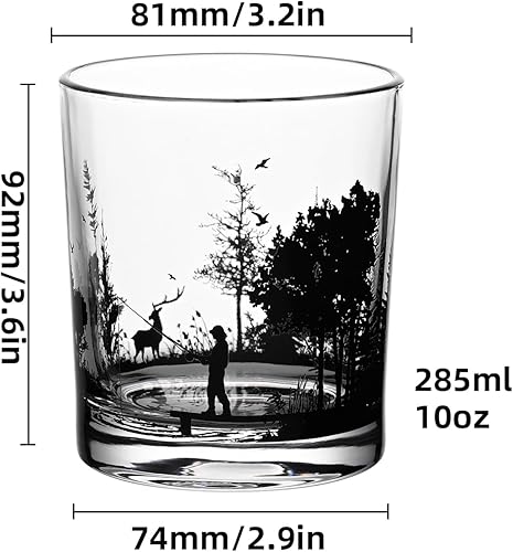 Miniatura 3 de Vasos de whisky antiguos, copas de vino sin tallo con caja de regalo, vaso de rocas de 10 onzas para cóctel escocés, licor de vodka bourbon, regalos