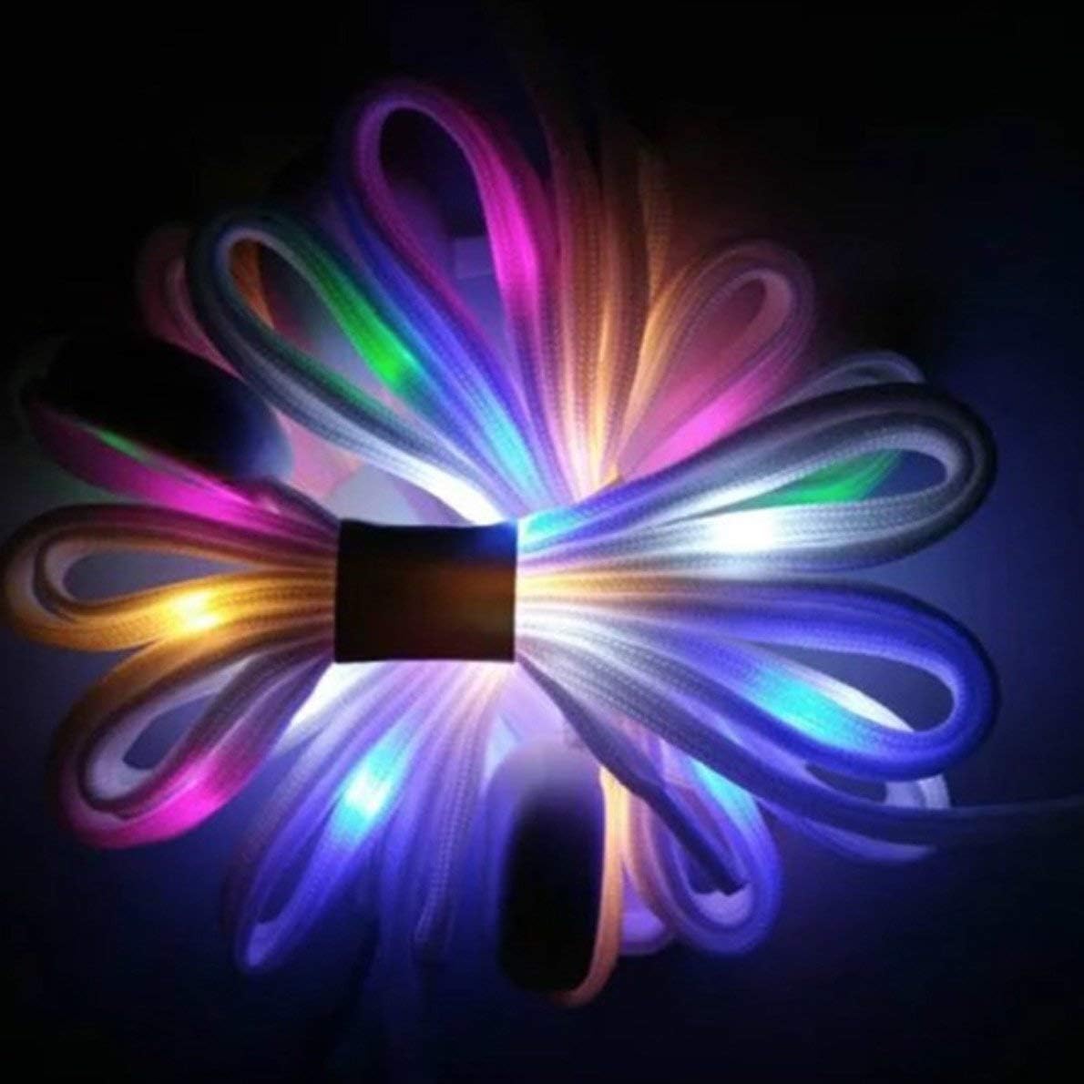 Vpang 1 Pair LED Light Shoelaces Luminous Flashing Glowing Shoestrings with 3 Light Modes for Night Sports (Pink) : Sports & Outdoors