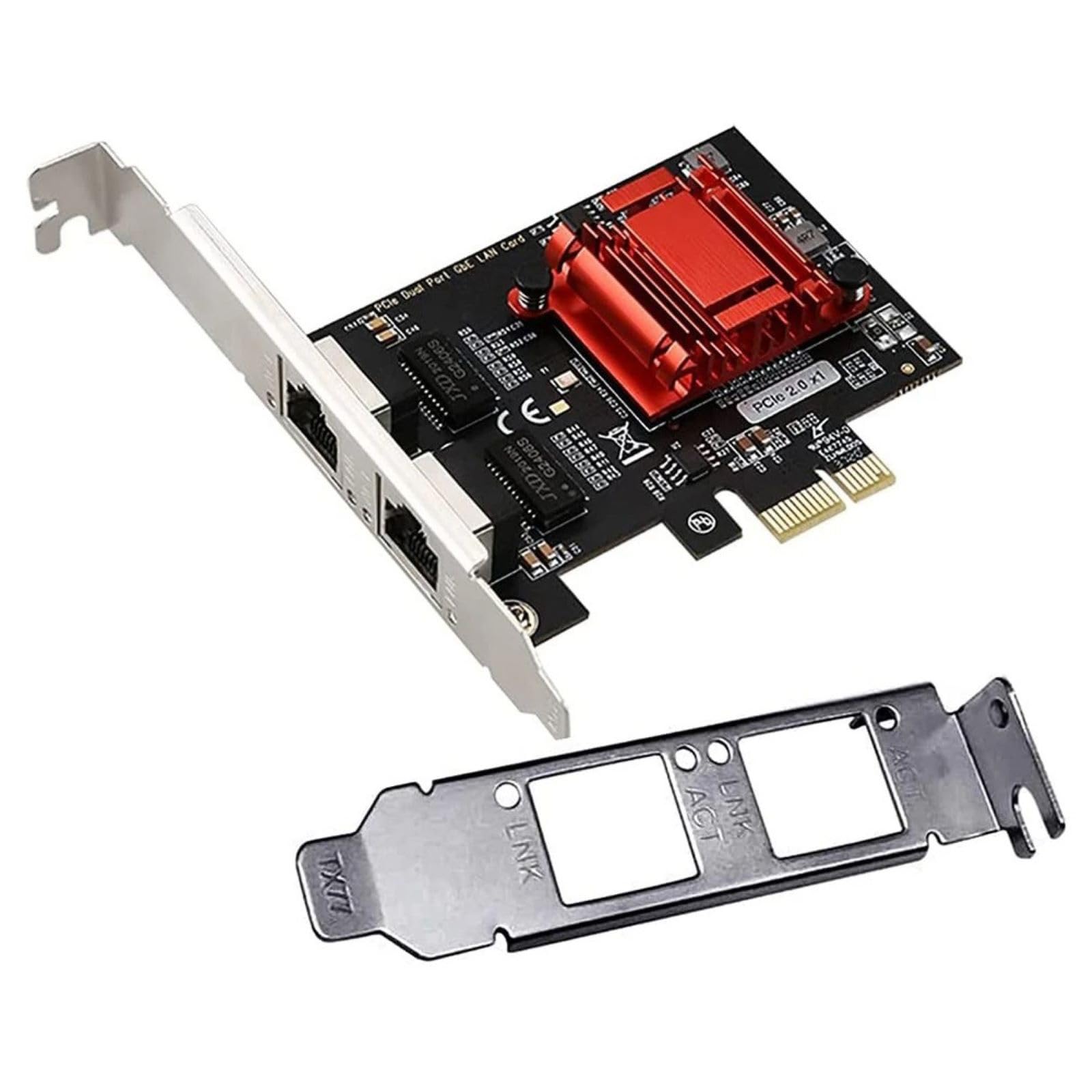 Dwuportowy gigabitowy adapter sieciowy PCIE 1000M PCI Express Ethernet Adapter z niską przegrodą