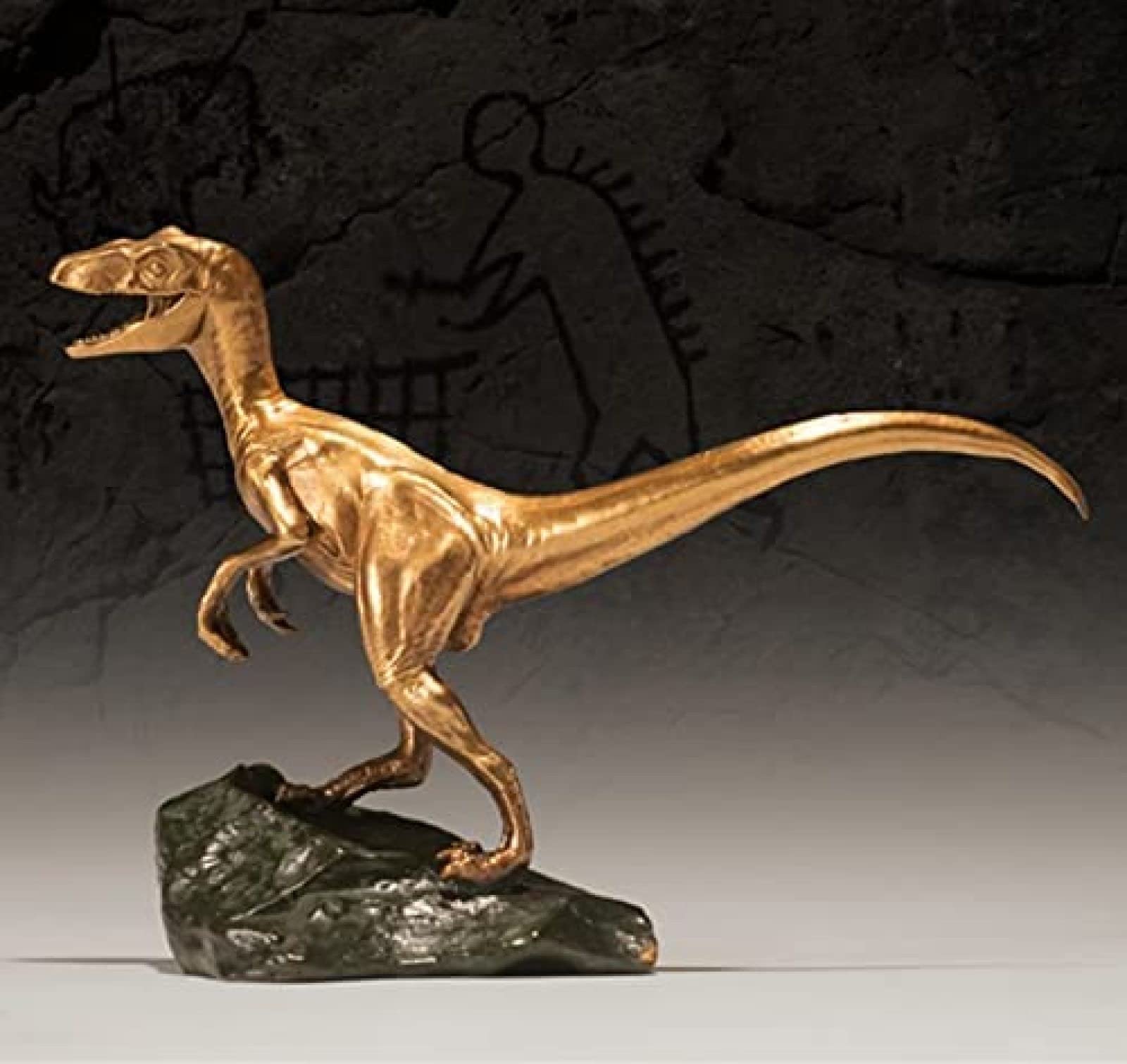 Dekoracja modelu dinozaura, statuetka dinozaura brąz antyczne rzemiosło zwierzę replika kolekcja dekoracja figurka