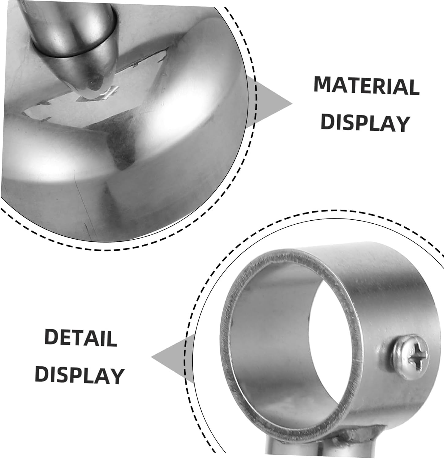Artibetter 2pcs Stainless Steel Closet Rod Bracket Space Saving Socket Support for Wall Ceiling Mount User Friendly Installation Secure Grip for Clothes Drying Wardrobe Organization