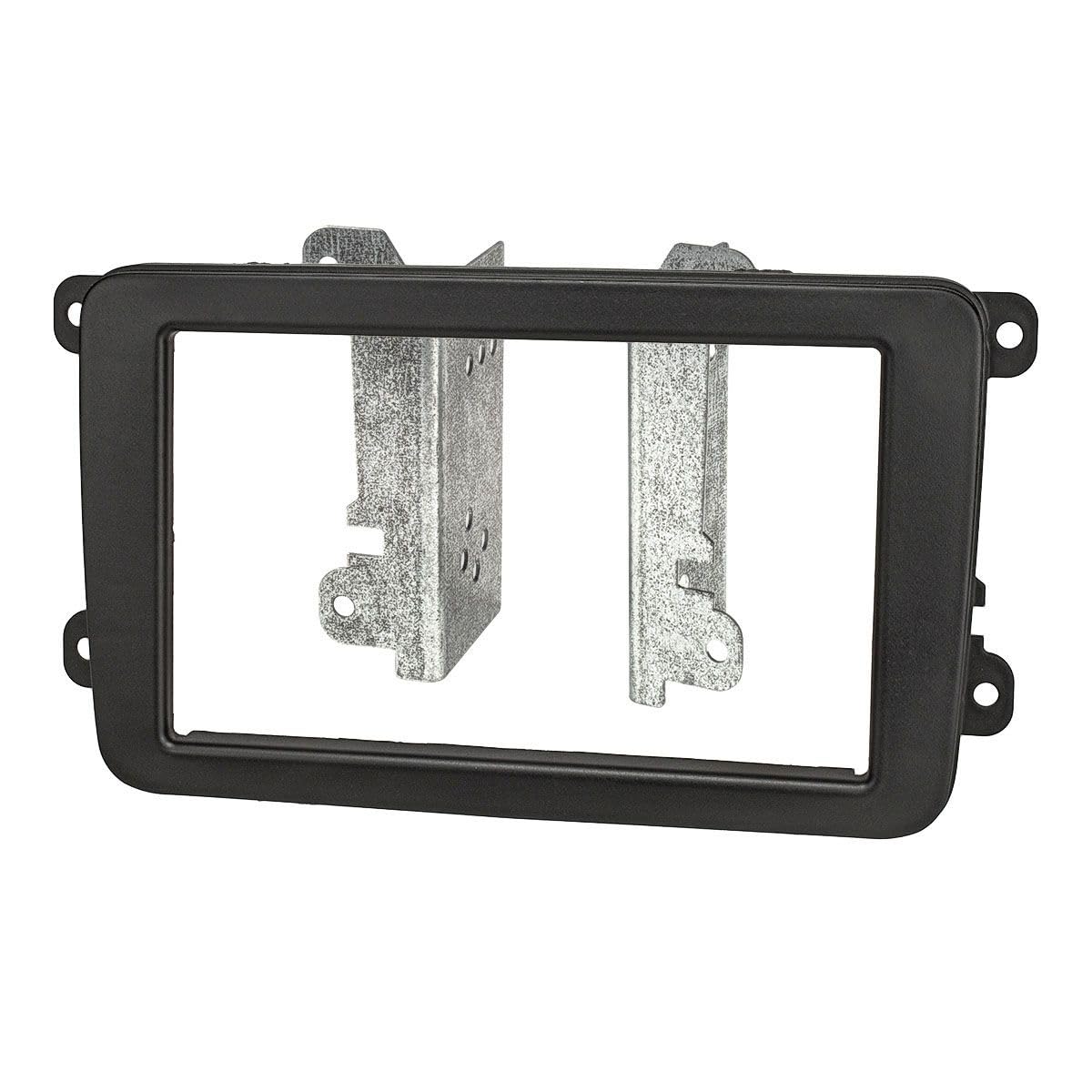 tomzz Audio 2457-037 Doppel DIN Radioblende kompatibel mit VW Golf 5 6 Touran Polo Passat Caddy EOS Tiguan Scirocco Skoda Seat OEM Satin Finish