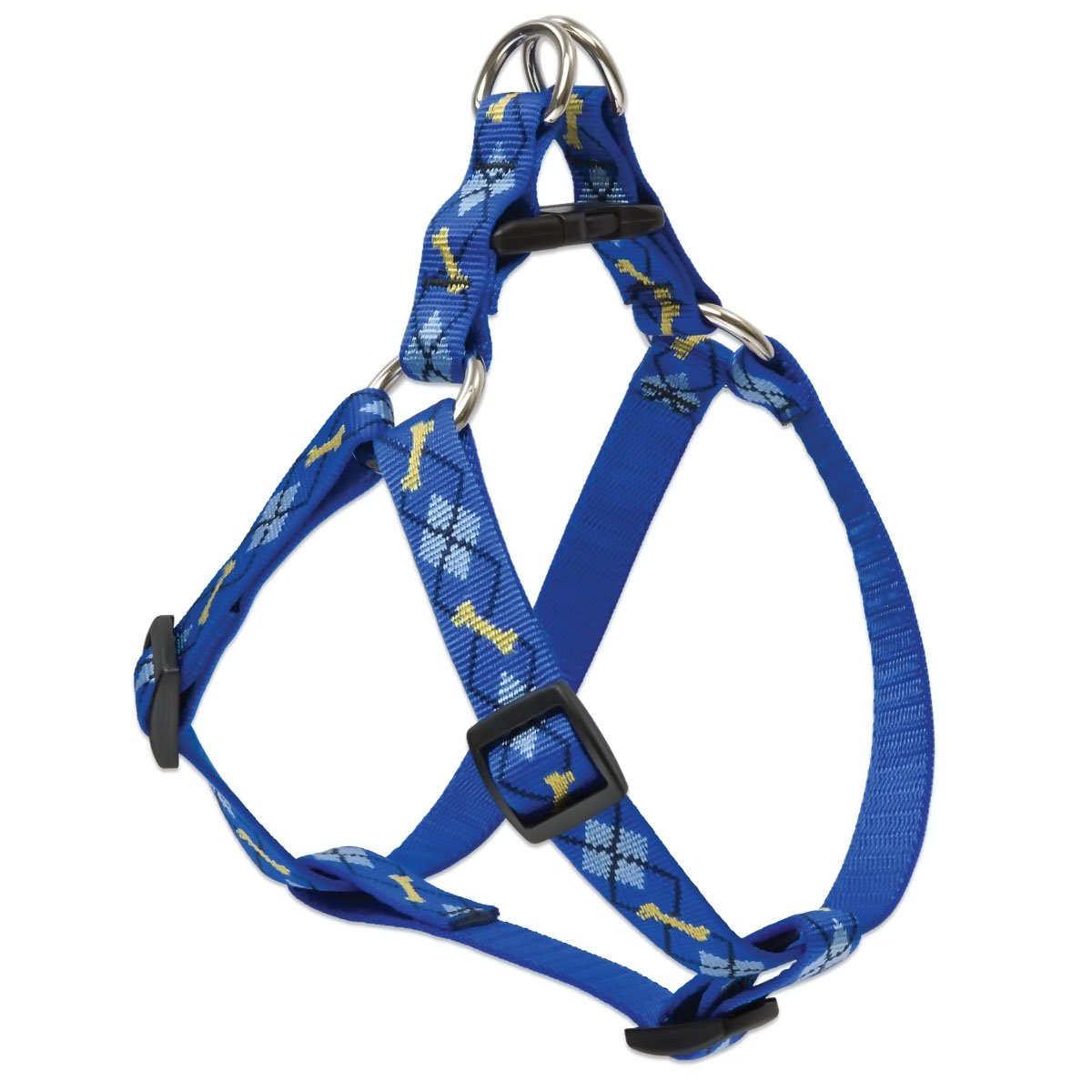 Lupine Dapper Dog Patterned Step-In Harness for Medium Dogs, 3/4-inch/ 20 - 30-inch