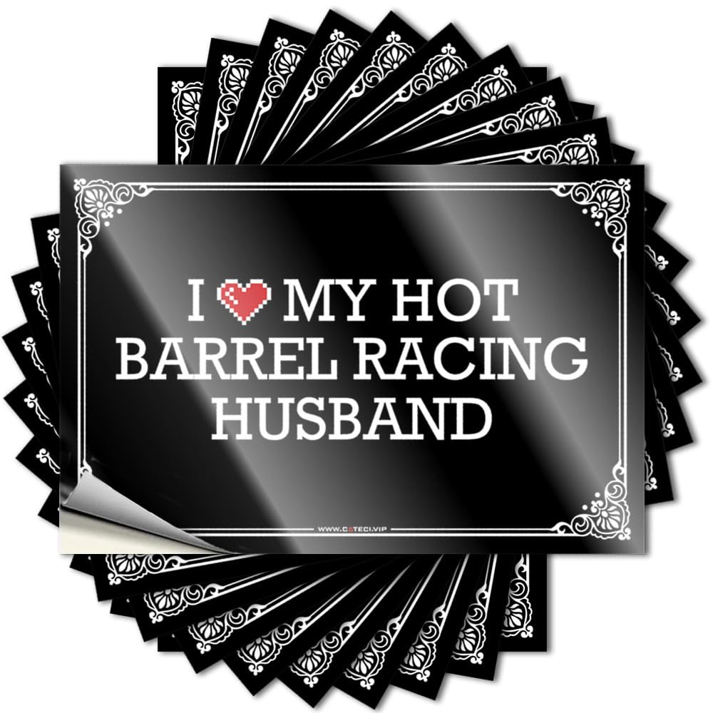 Fzfn Boys Colour Lettering Sticker Lake | Badass Laptop I Love My Hot Barrel Racing Husband For (6X9cm)