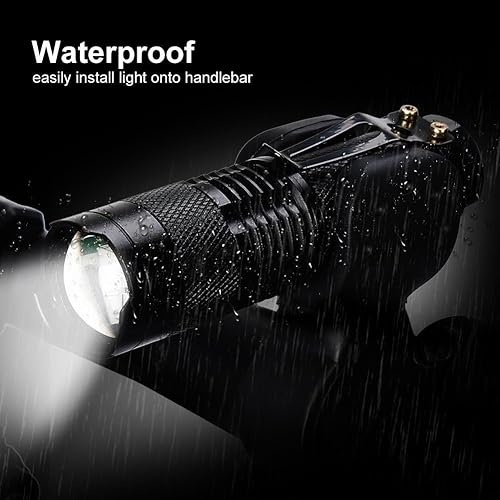 Miniatura 4 de Luz LED para bicicleta de 260 lúmenes, impermeable, faro delantero de bicicleta de 360, luz telescópica para bicicleta, luz ajustable para bicicleta