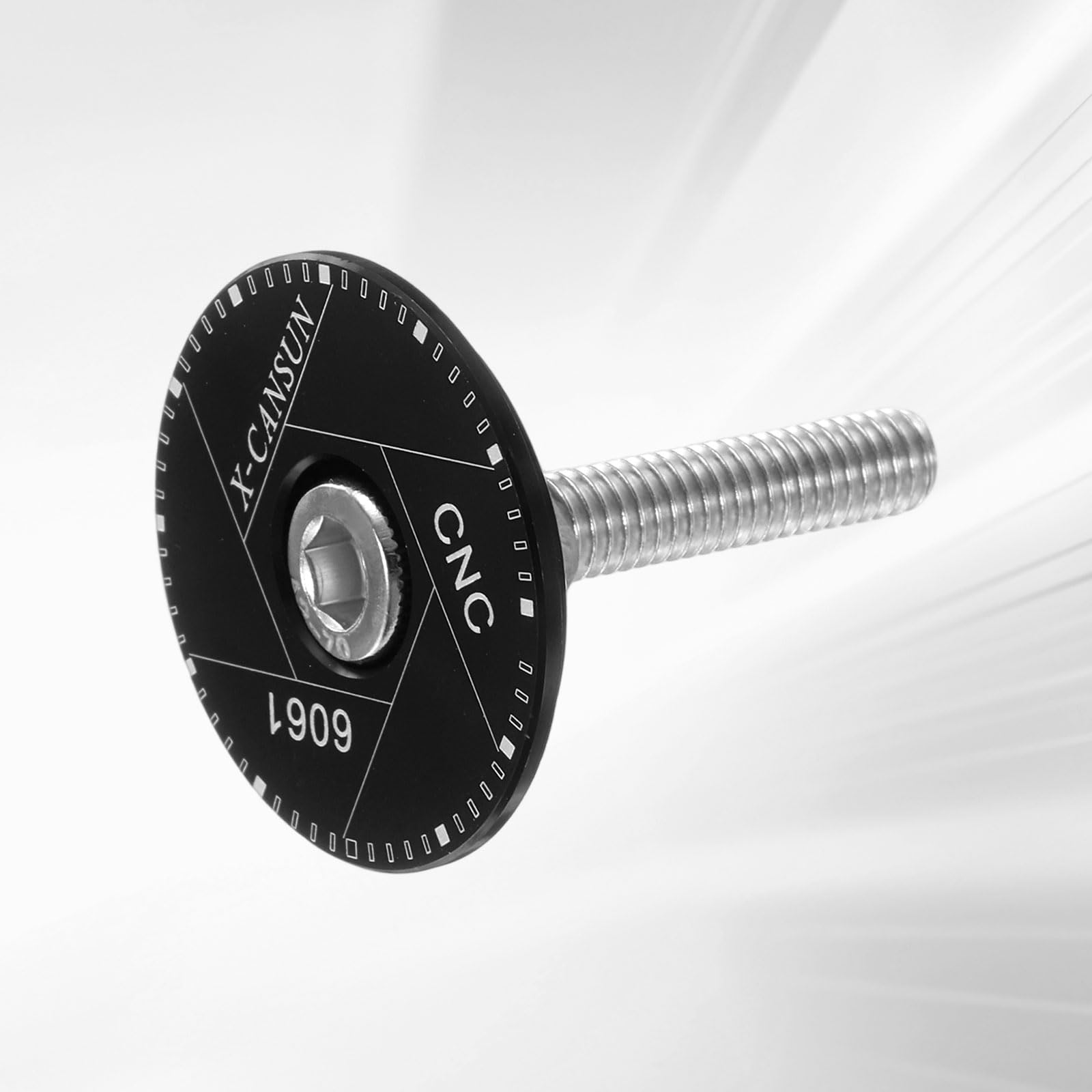 QUARKZMAN 1 1/4" OD Wkręt do mocowania kierownicy rowerowej z aluminium z śrubą M6 do roweru górskiego, szosowego MTB, kolor czarny