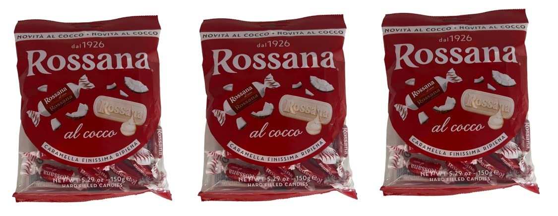 Rossana dal 1926 Novità al Cocco confezione d 150 Grammi di caramelle finissime Ripiene ! (9)