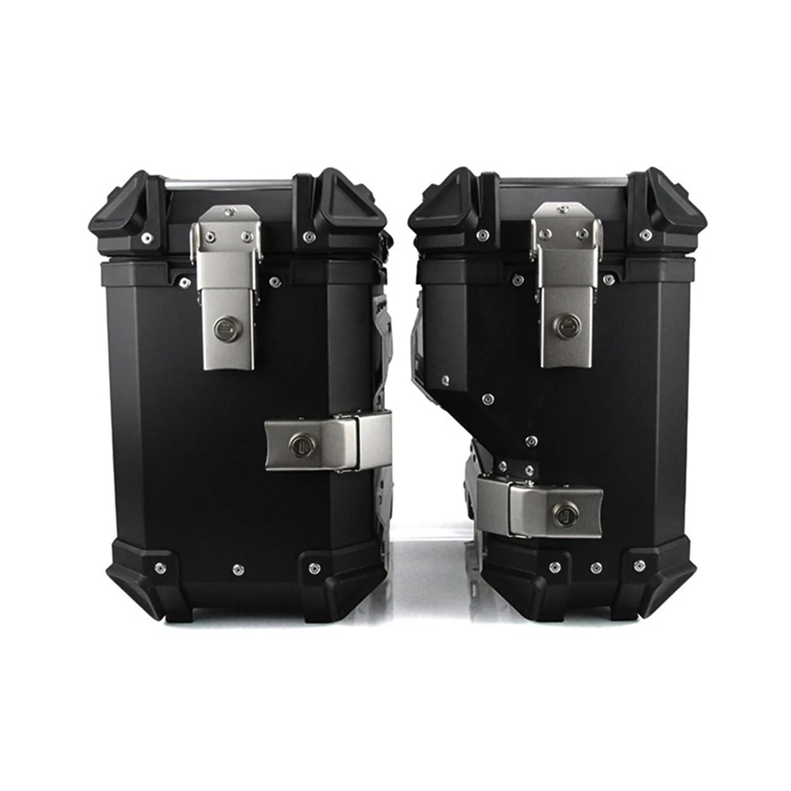 Bolsa de Moto Caja Lateral De Aluminio para Motocicleta De 35L/38L Universal para Sillín De Motocicleta Lateral Derecho Oculta Guardar Equipaje Mochila para Motocicleta(35L Black (1 Pair))