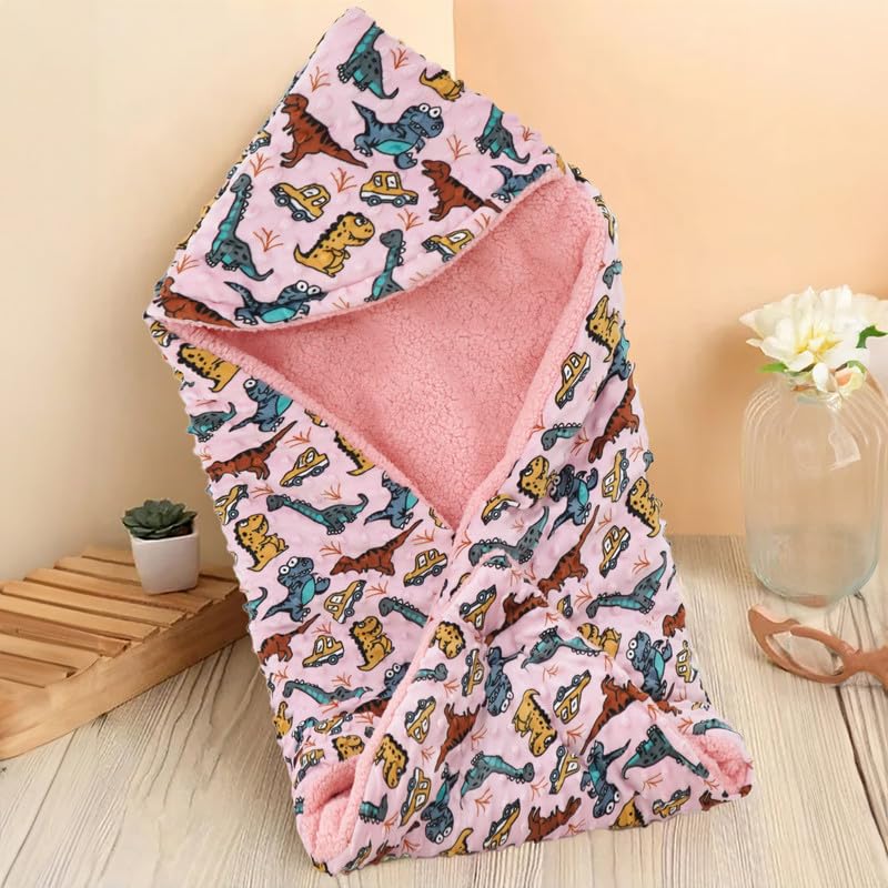 Image of Florida All Season AC Baby Blanket Swaddler Wrapper Flannel Soft and Comfortable for 0-5 Years Babies with Adorable Prints and Designs (Bubble Pink)
