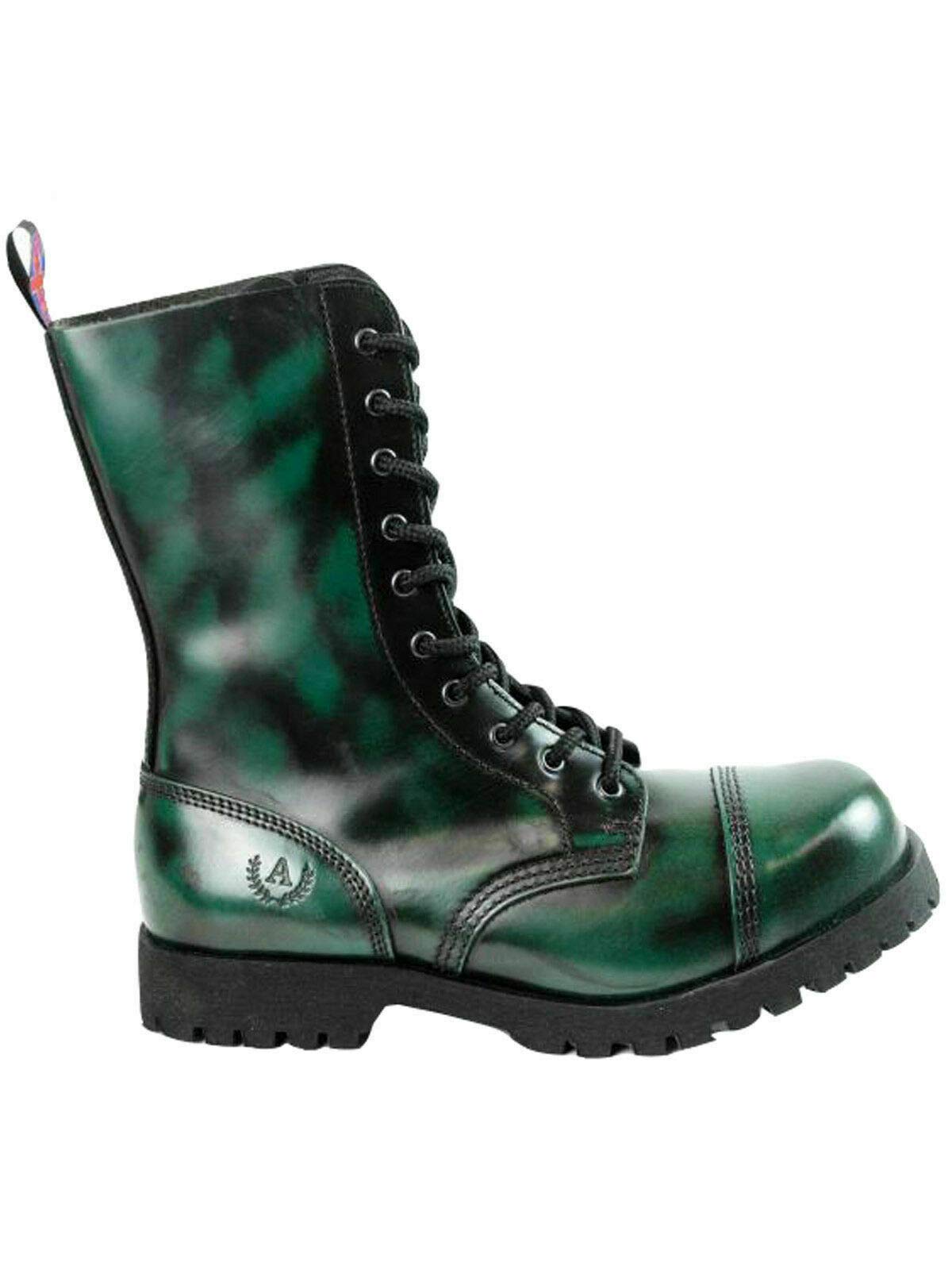 Alpha Rangers 10-loch Boot, Ranger Festival Army Gothic, Leder Springerstiefel,