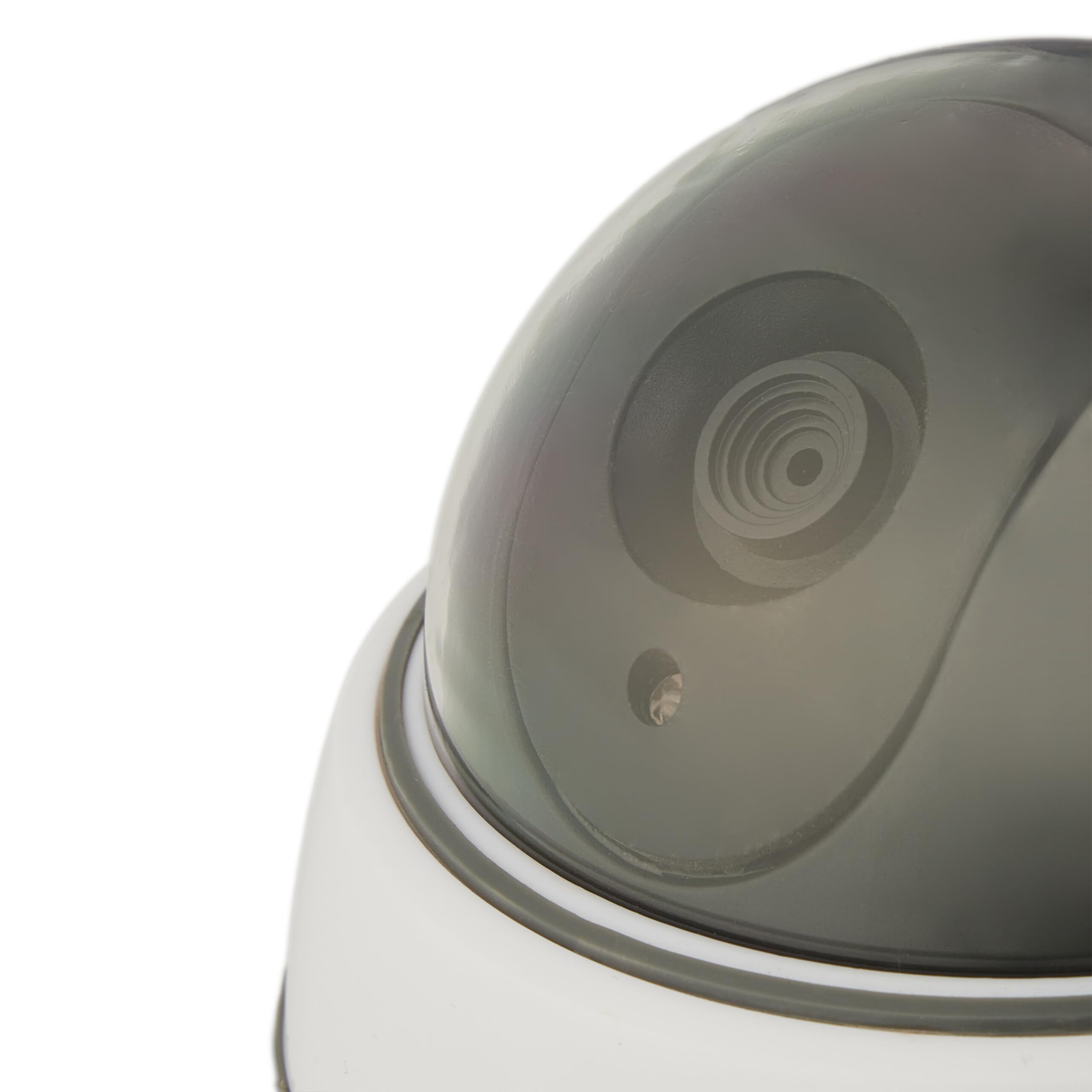 Relaxdays Telecamera Finta di Sorveglianza, Set 3 Dummy Camera, LED Lampeggiante, Interni e Esterni, Deterrente, Bianco