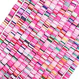 Applications variées:ces perles en argile polymère sont une excellente idée cadeau pour exercer vos mains et votre L'esprit. Vous pouvez utiliser ce coffret cadeau de perles en argile pour décorer des bracelets d'amitié., bijoux, collier, boucles d'oreilles ou bricolez des objets imaginatifs