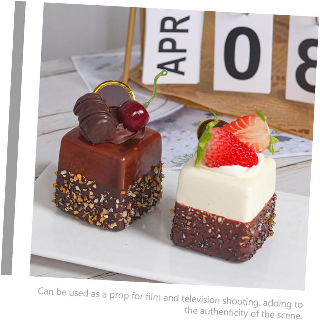 Yardwe 5sets Artificial Cake Models Realistic Simulation Cake Display Props for Kitchen Decoration Photography and and High Simulation Decorative Dessert Models 4pcs*5