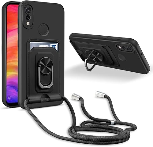 Miniatura 1 de Phone Case Compatible With Xiaomi Redmi Note 7 Case With Magnetic 360Kickstand Case, 2 in 1 Military Case Full Body TPU Heavy Duty Shockproof