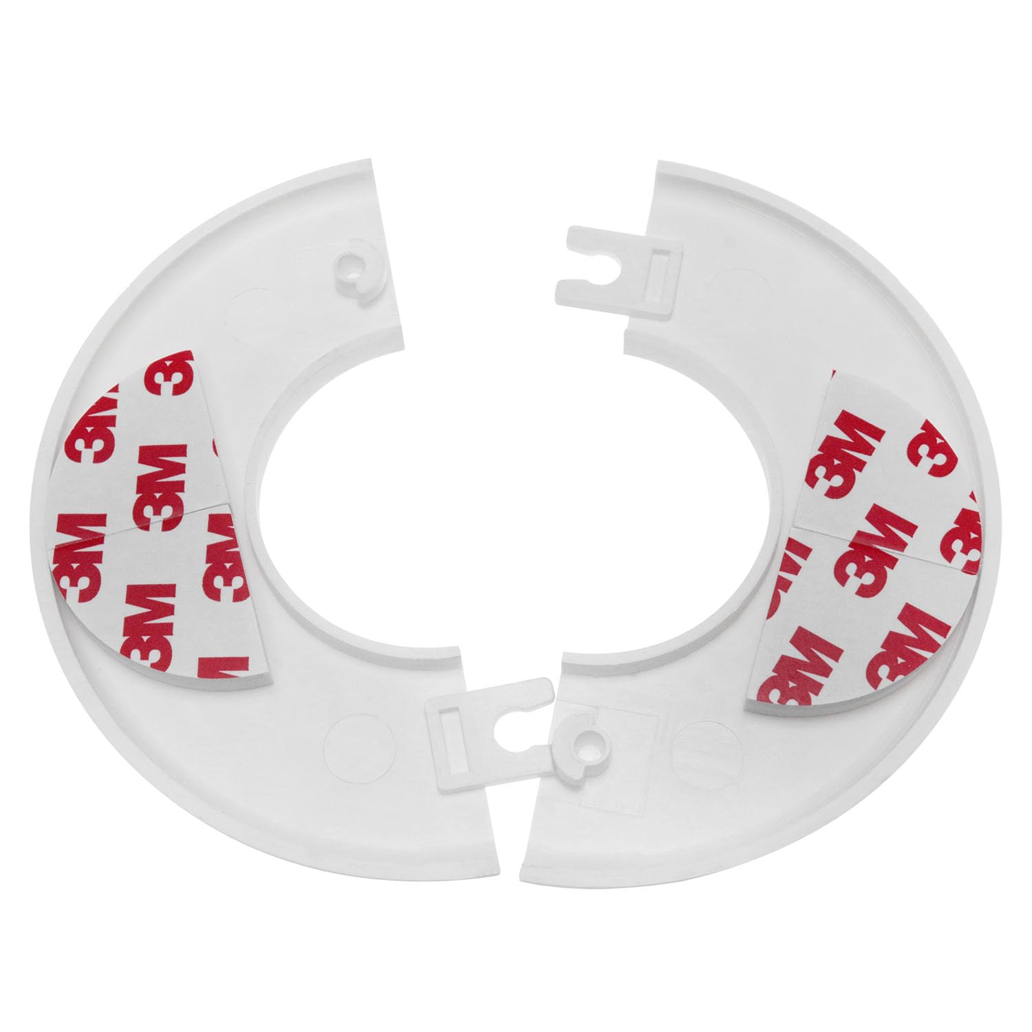 FDXGYH 2 Pcs ID 2.0 Inch ABS Wall Split Flange Self Adhesive Tape Round Escutcheon Plate Cover For Water Pipe Faucet Decoration Accessories White - View #14