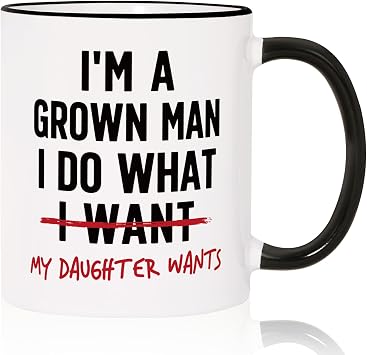 Aurahouse Funny Girl Dad Gifts Mug, Gift for Dad from Daughter | Dad birthday gifts from daughter wife kids, Fathers Day, Christmas gift for dad, New Daddy, I Do What My Daughter Wants