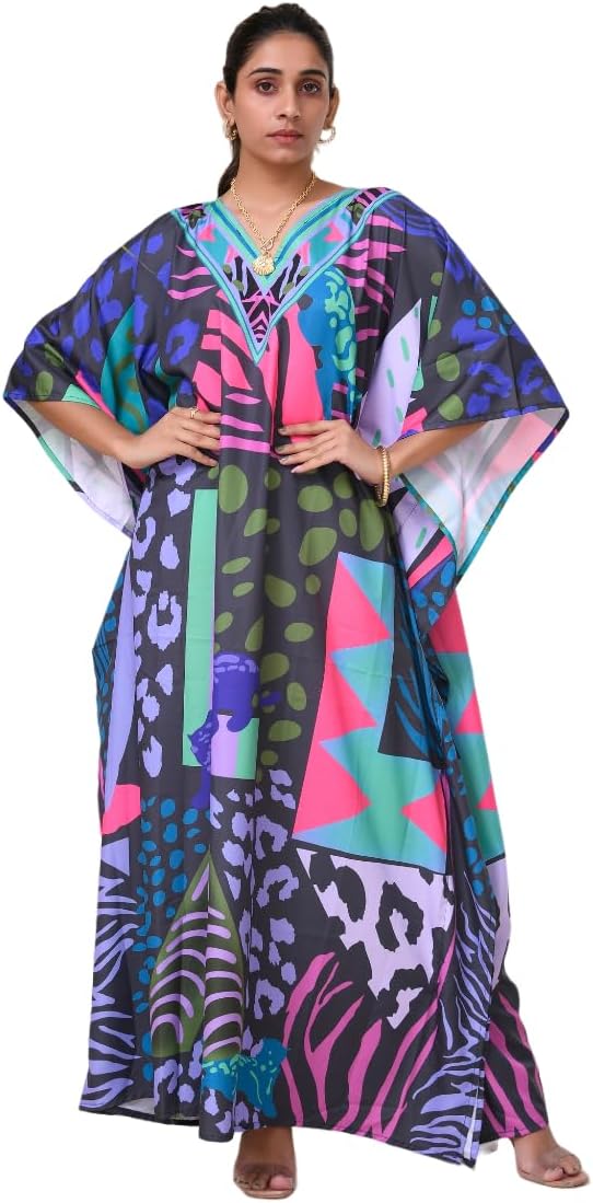 REYNOSOHOMEDECOR Kaftan Dresses for Women Plus Size Bathing Suit Cover up Caftan Maxi Beach Dresses