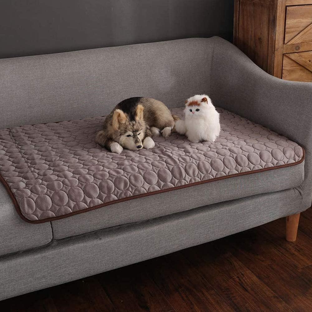 XZKING Small Dog Cooling Bed Mat, Pet Cooling Mat for Cat (15.7x19.7 , Coffee)