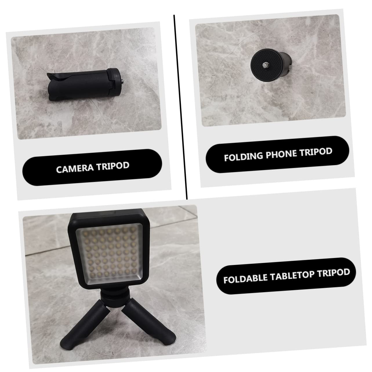 VILLCASE 4piezas Soporte para Teléfono Móvil Trípode De para Fotografía Grabación y Transmisión Directo Mesa Trípode De Cámara De para Móvil