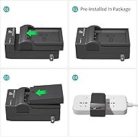 Vista 9 de LP Paquete de cargador de batería LP-E10, 1 paquete de batería y cargador, compatible con Canon EOS Rebel T3, T5, T6, T7, T100, 1100D, 1200D, 1300D