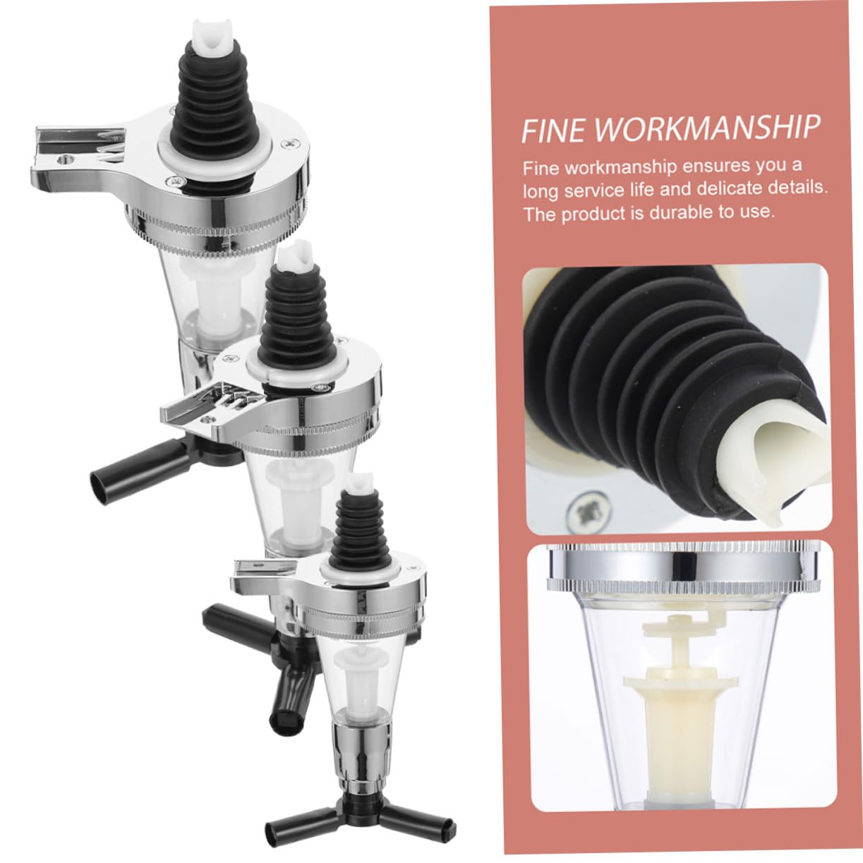 3 Piezas Dispensador de Licor Pared Bomba Dosificadora para Botellas Dispensador Bebidas Frío para Bar Vino y Agua Diseño Seguro y Duradero