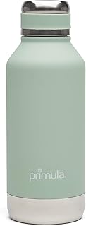 Primula Luster Vacuum Sealed Stainless Steel Thermal Insulated Water Bottle Flask, 24 Cold, 8 Hours Hot, Reusable Thermos, Double Walled, 17 Ounce, Sage