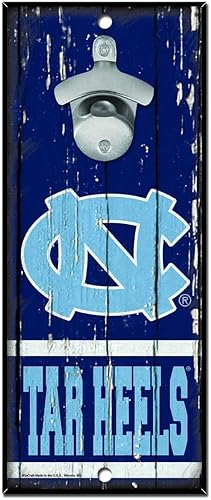 WinCraft NCAA North Carolina Tar Heels - Abrebotellas de madera de 5 x 11 pulgadas, colores del equipo, 5 x 11 pulgadas