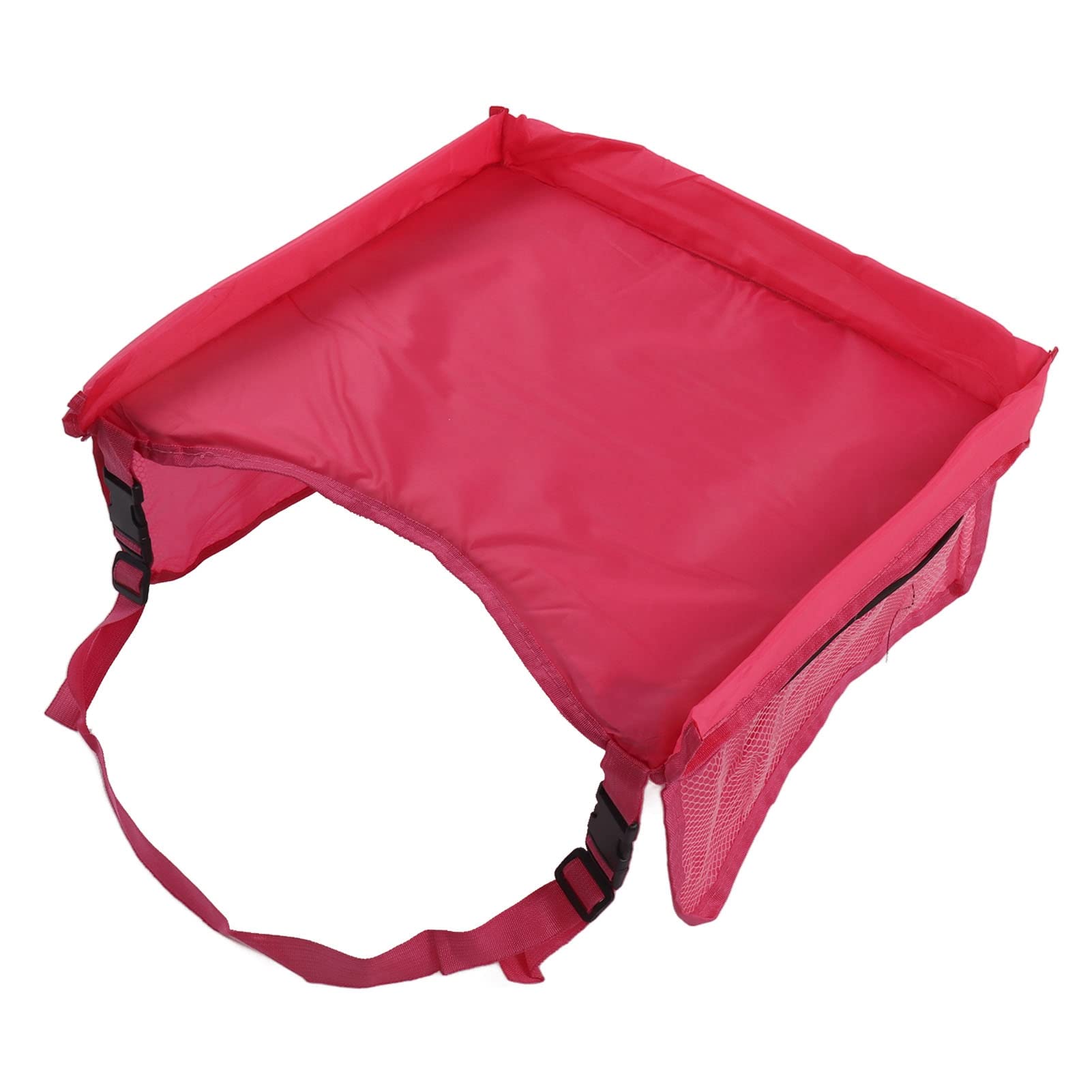 Kids Car Table Tray, Adjustable Storable Kids Travel Tray, Toddler Lap Desk Organizer for Toddler Travel (Red