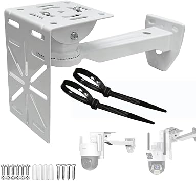 L-Shape Dome Camera Adapter + Wall Ceiling Mount for Security CCTV Cameras   Universal Fit, Sturdy Aluminum, 22LBS Capacity, Easy Installation Indoor/Outdoor Wall Mount + L Mount