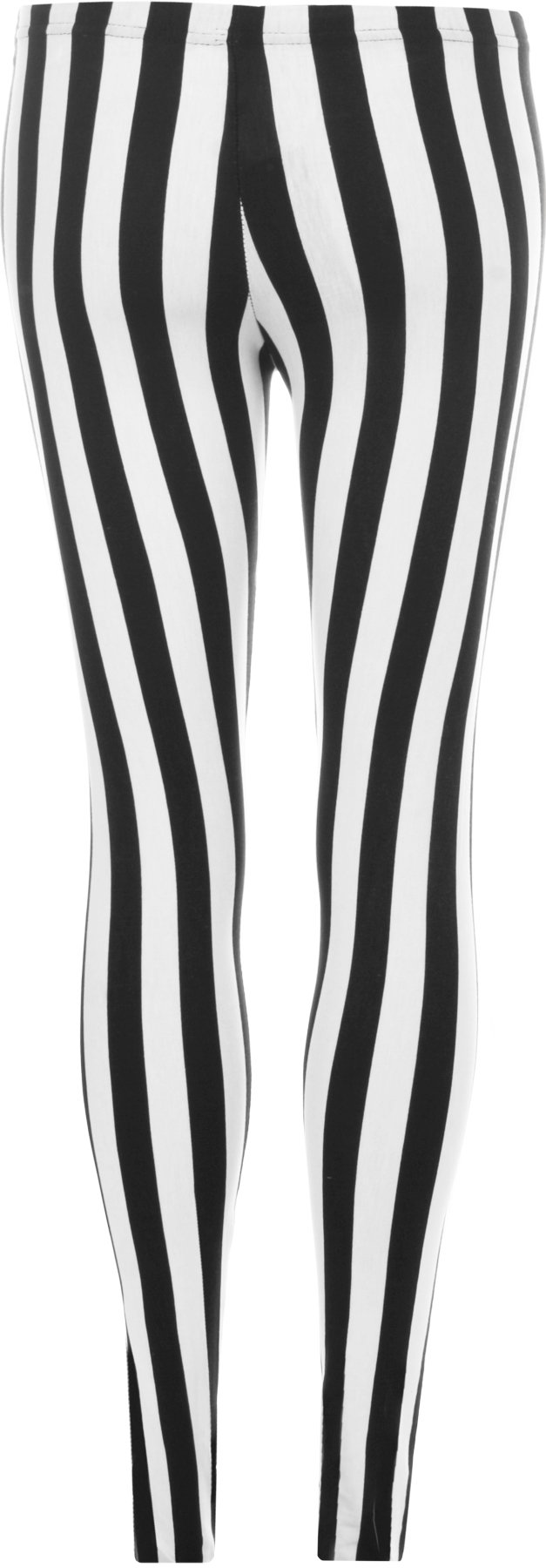 Wearall Women's Black New Stripe Plus Leggings Stretch Full Length Elasticated 24/26