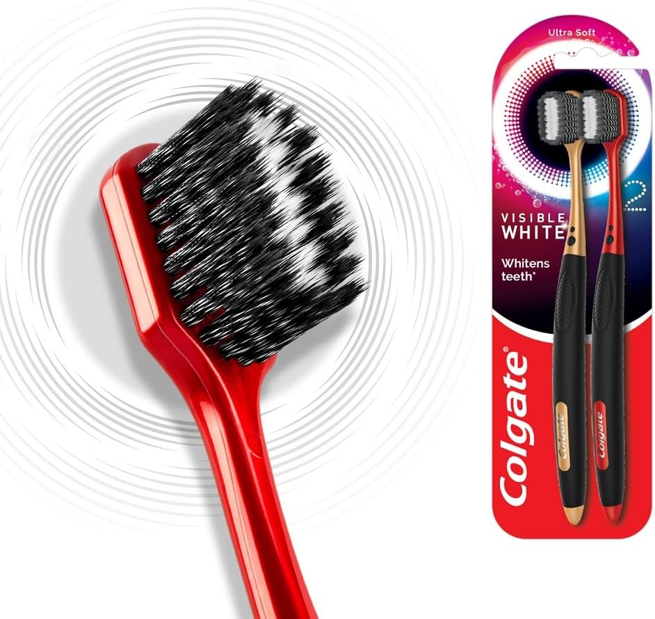 Colgate Visible White O2 Toothbrush - 2pcs