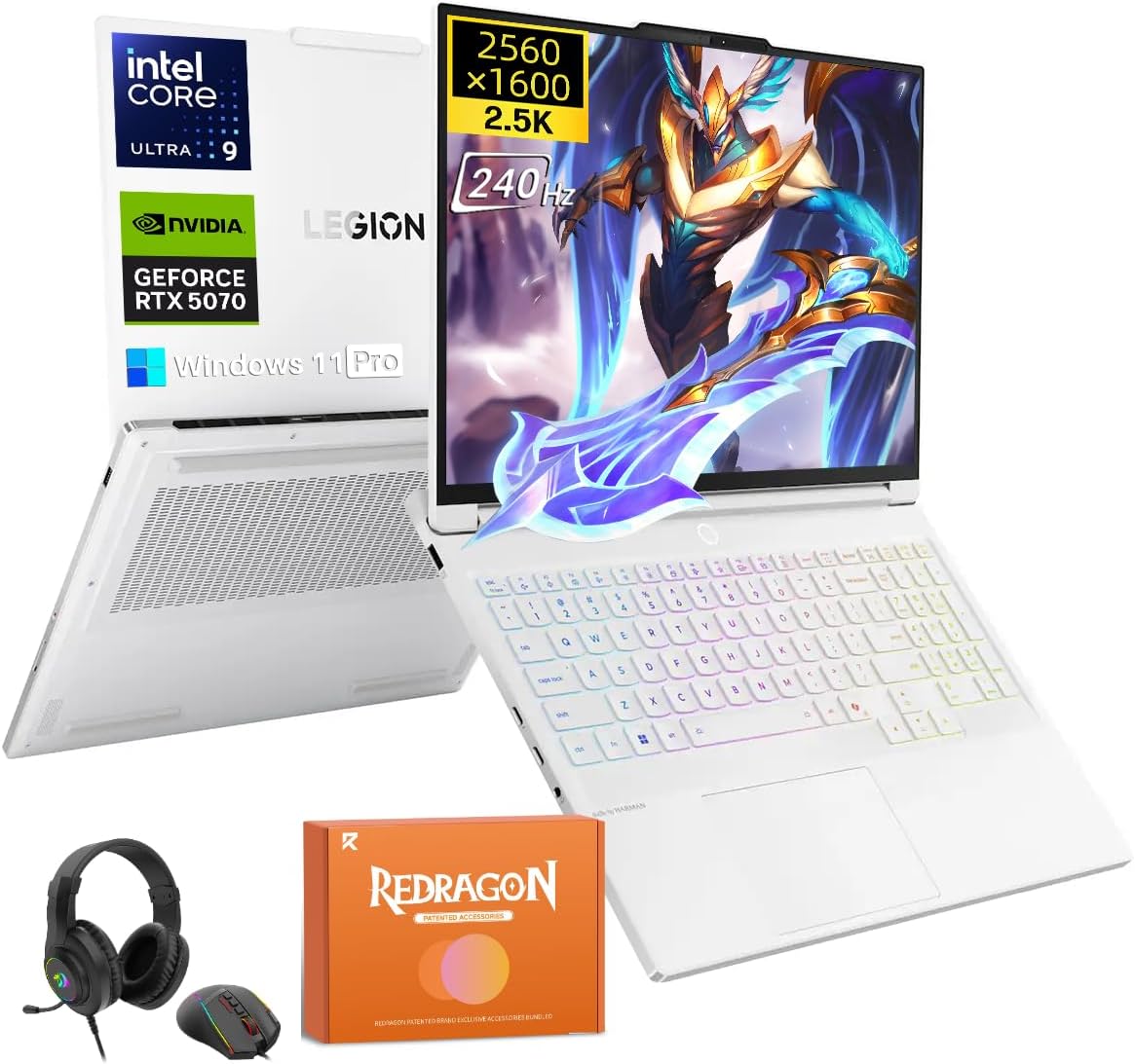 Lenovo Legion 7i Gaming Laptop RTX 5070, Intel 24-Core Ultra 9 275HX, 16" 2.5K 500 nits OLED 240Hz, 32 GB DDR5 5600MT/s, 2 TB SSD, Wi-Fi 7, Backlit KB, Windows 11 Pro, W/REDRAGON Accessories