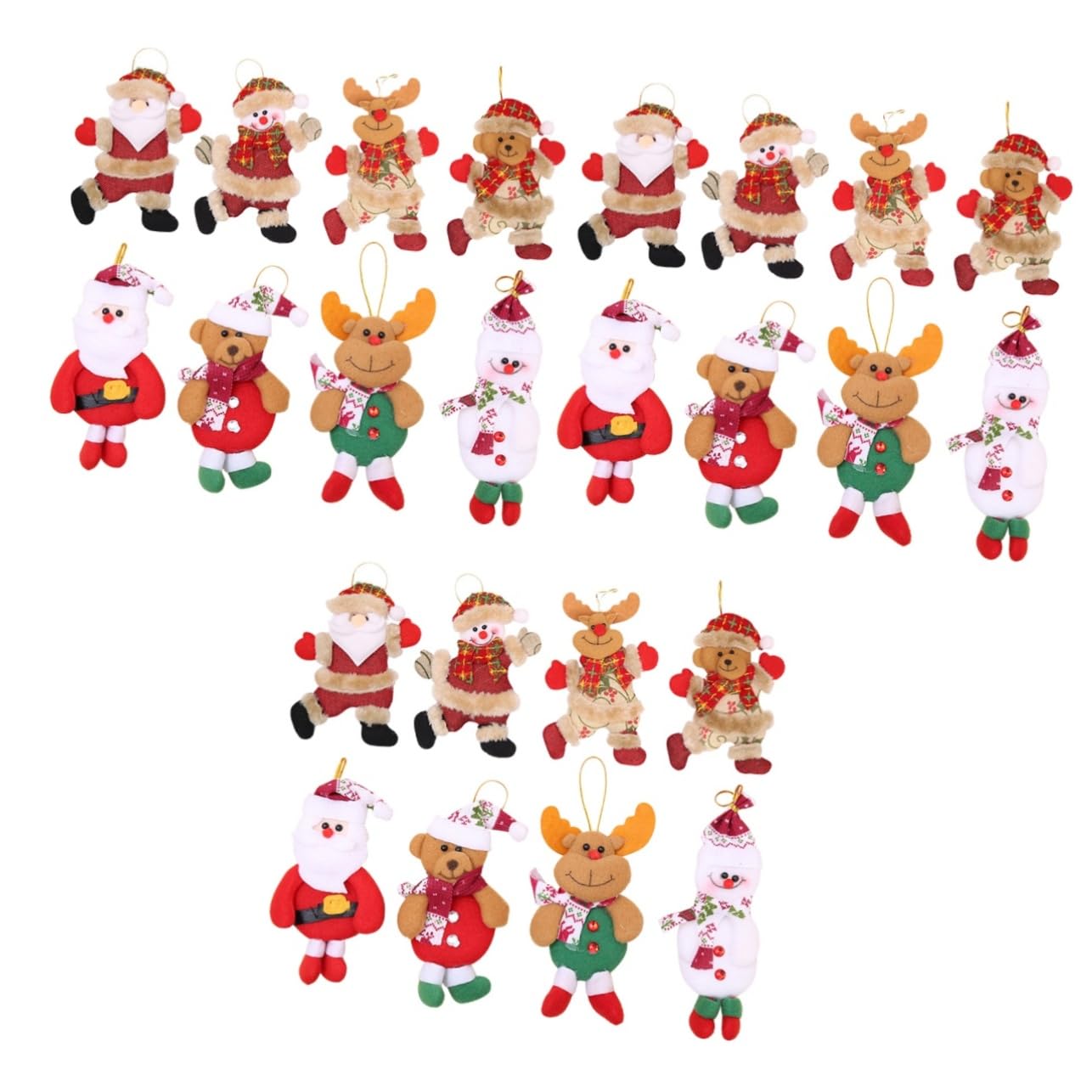 Amosfun 3sets Xmas Party Dekorative Weihnachten Hängende Puppe Ornament Für Geburtstag Baum Fenster Tür 8 Stücke * 3