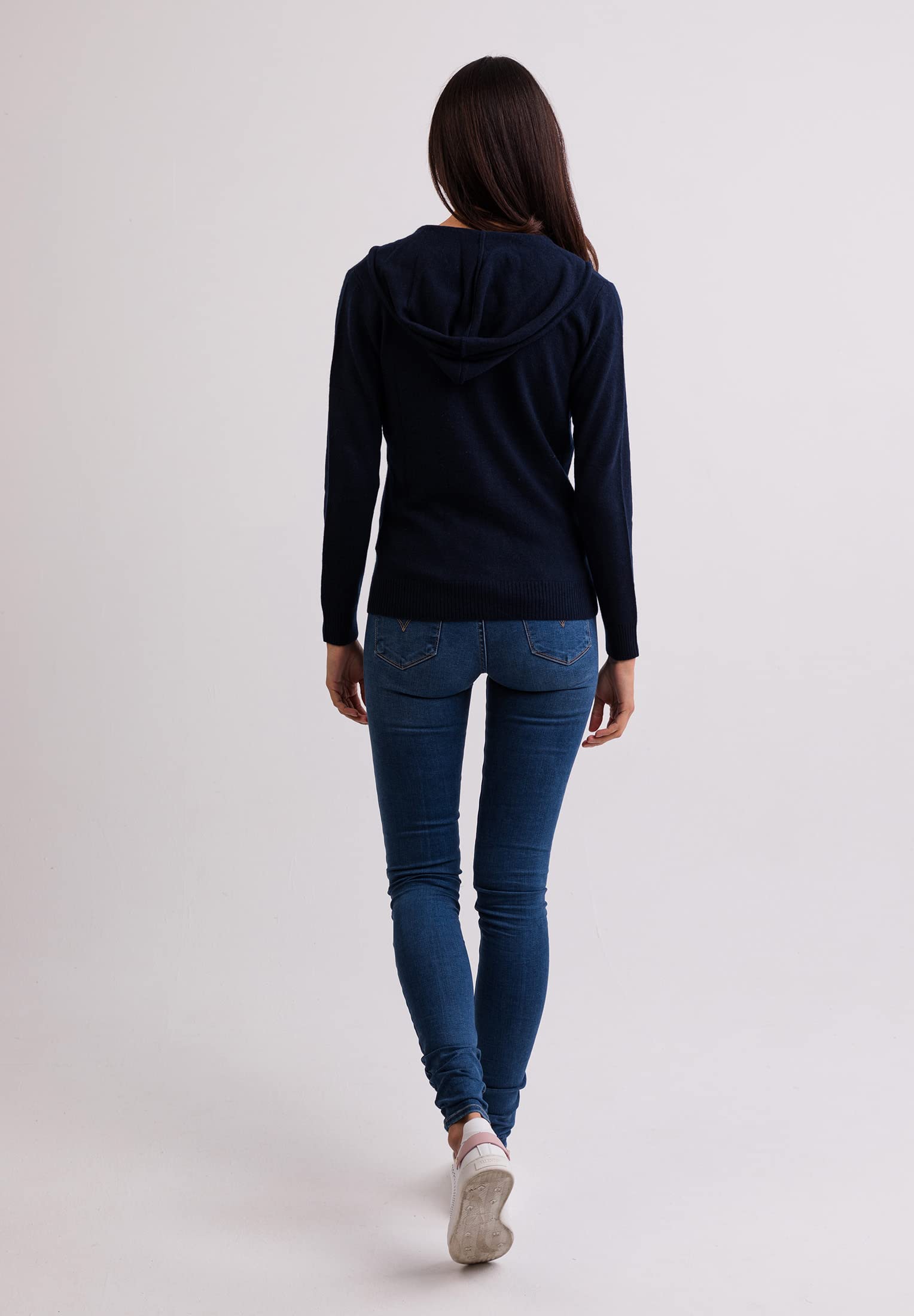 Pull à Capuche | Hoodie avec Fermeture Éclair pour Femmes 100% Cachemire