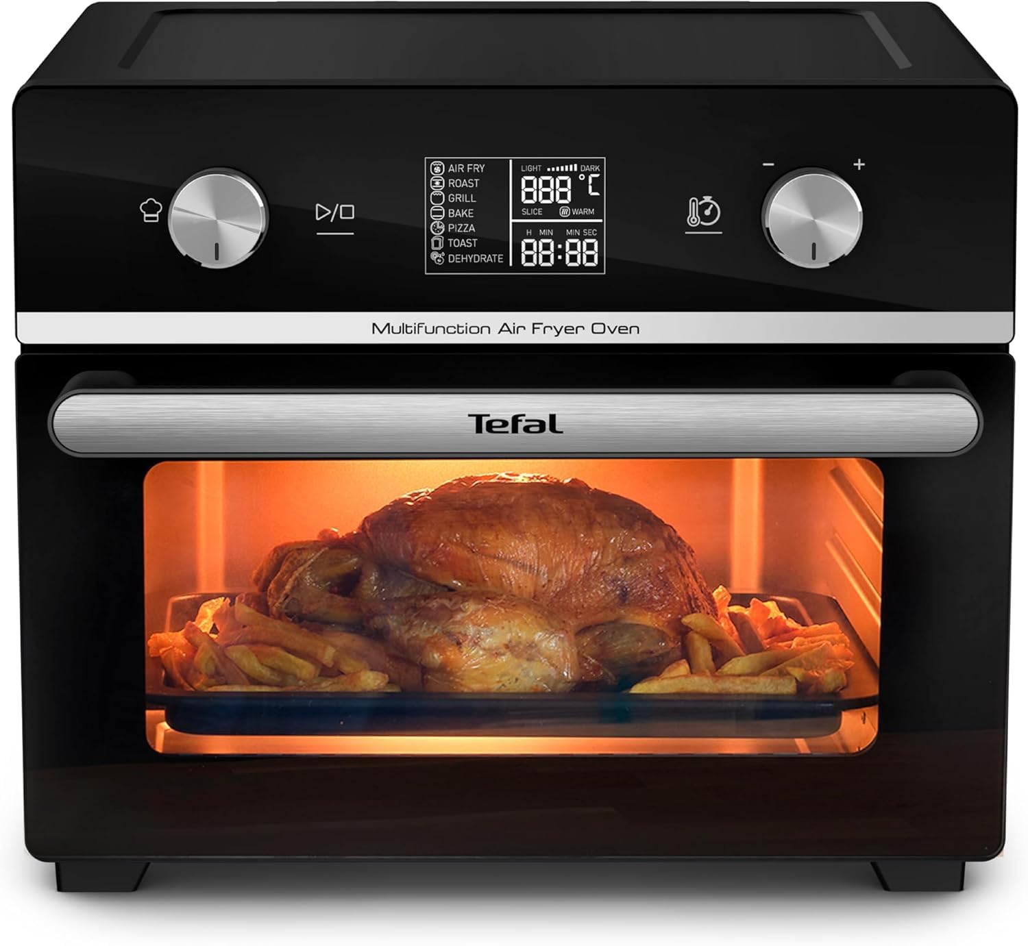 Tefal FW6058 Multifunction Air Fryer Oven Heißluftfritteuse und Multifunktionsofen, 20 L Kapazität, 10 Auto-Programme, energiesparend, digitales Touchdisplay, inkl. Zubehör, Schwarz