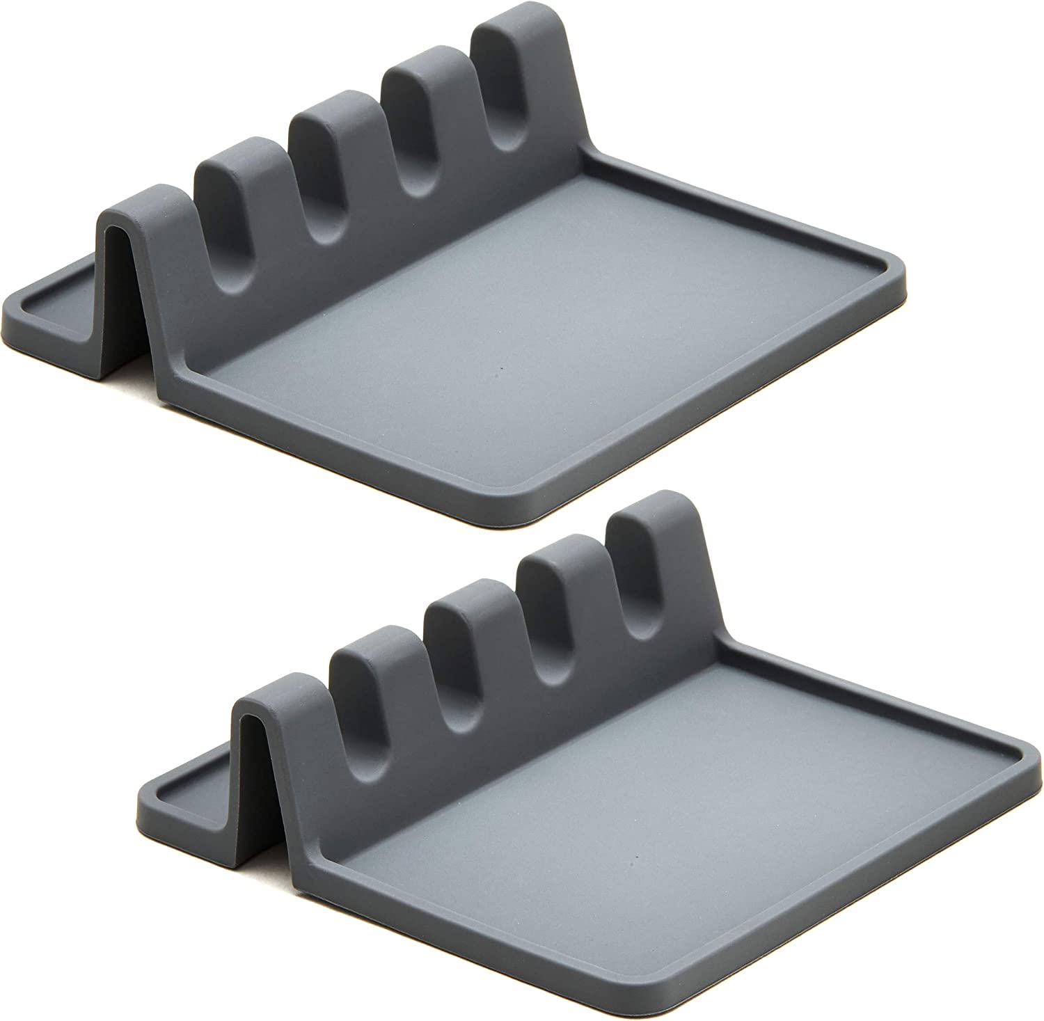 Zeinwap Utensil Storage Rack - 4 Slots Silicone Spoon Rests Mat Stand Heat Resistant Cooking Spatula Holder Tray (Multicolor, 2 Pc) (B0BQYZVKK6) Amazon Price History, Amazon Price Tracker