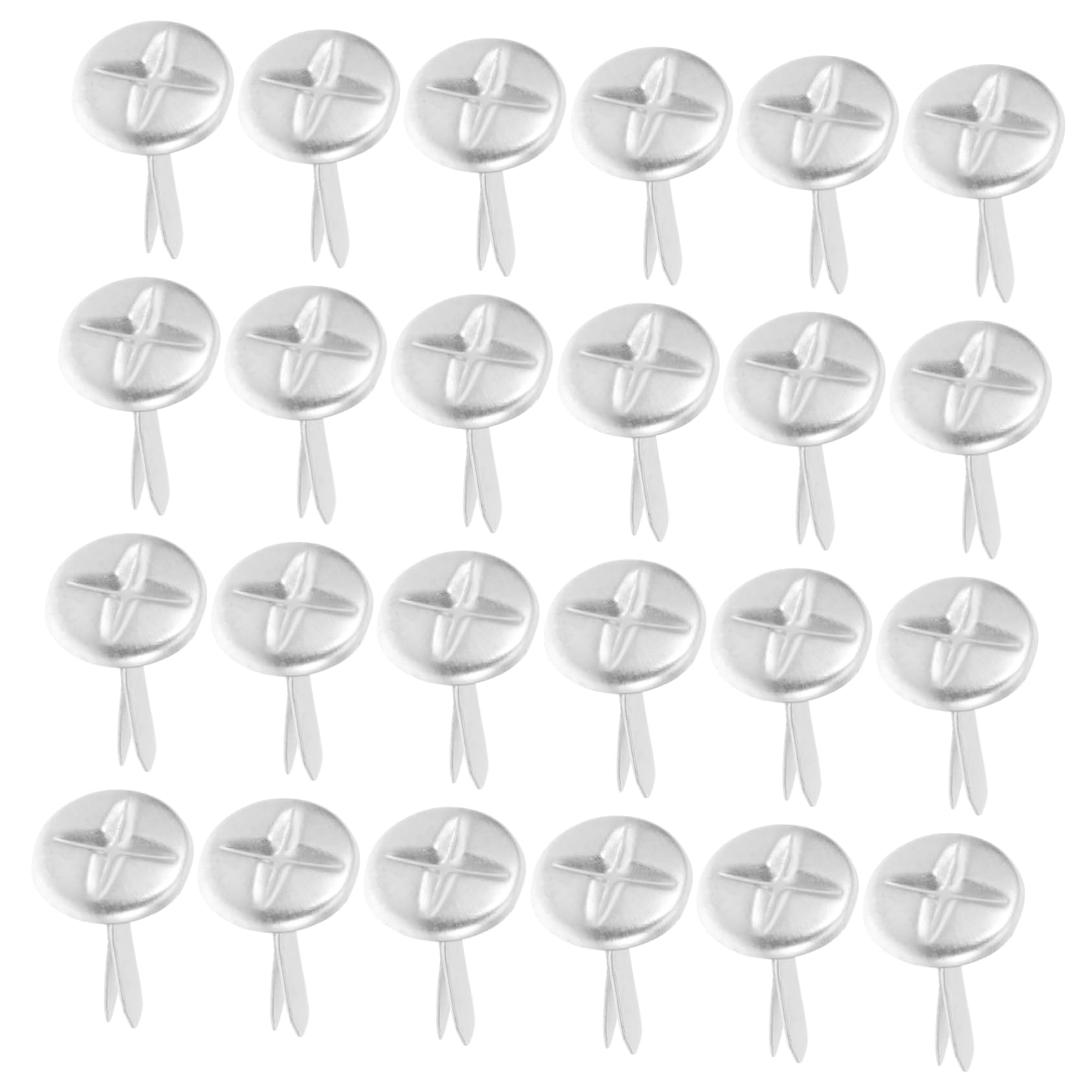 QUMIIRITY Diy Brad Paper Fasteners 100pcs Small Brad Nails Cross Sign for Craft Projects and Home Decor