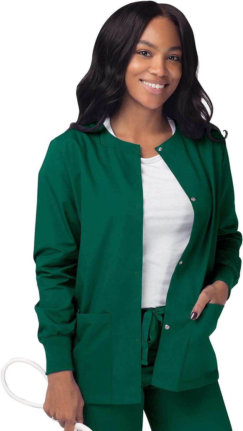 SivvanScrubs for Women - Front Snap Warm - Up Jacket