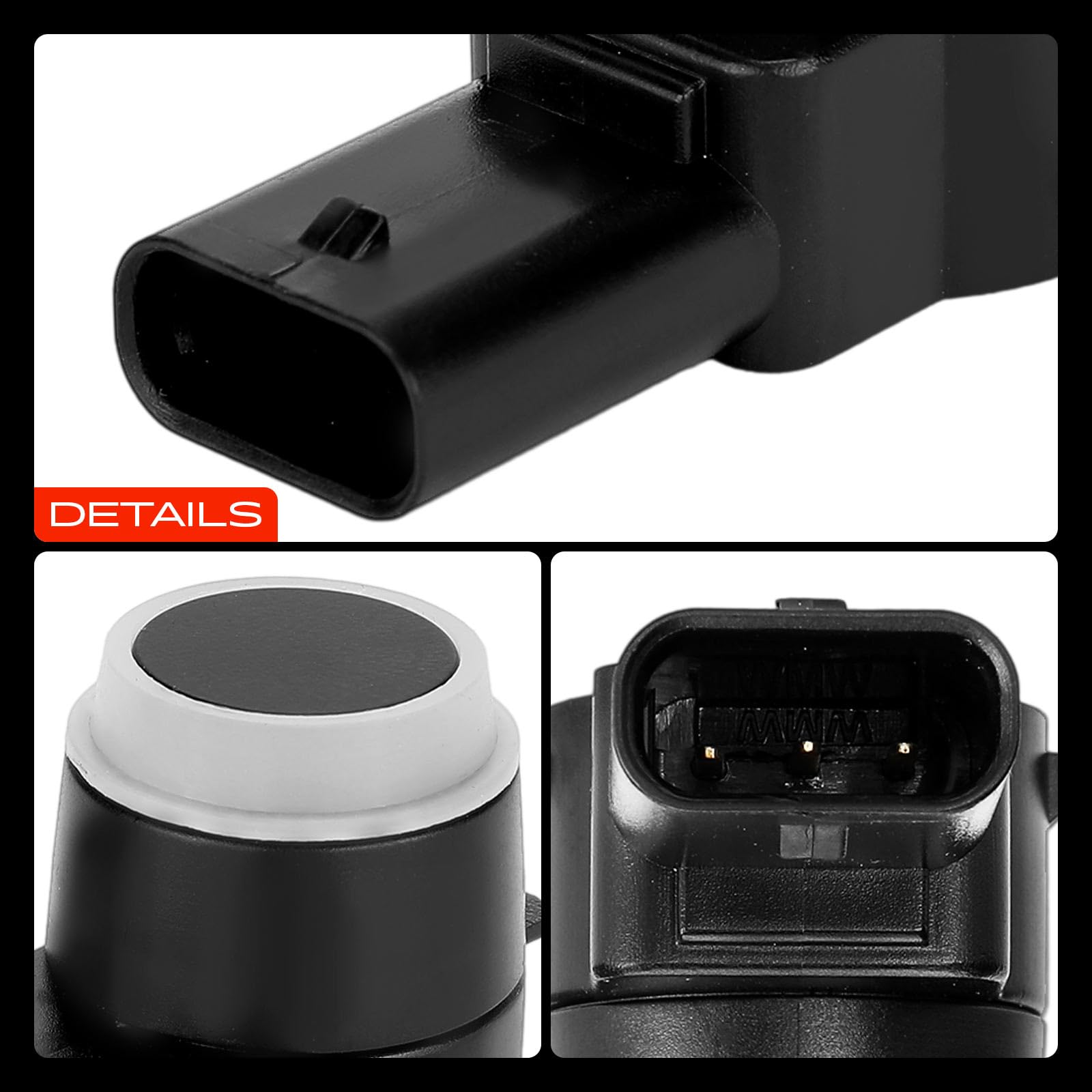 Frankberg 4 sensori di parcheggio anteriori e posteriori 7L5919275B | Compatibile con: Altaea XL 5P5 5P8, E.O.S 1F7 1F8, T.o.u.r.a.n 1T1 1T2, Leone 1P1, C.a.d.d.y III MPV 2CB 2CJ 2KB 2KJ