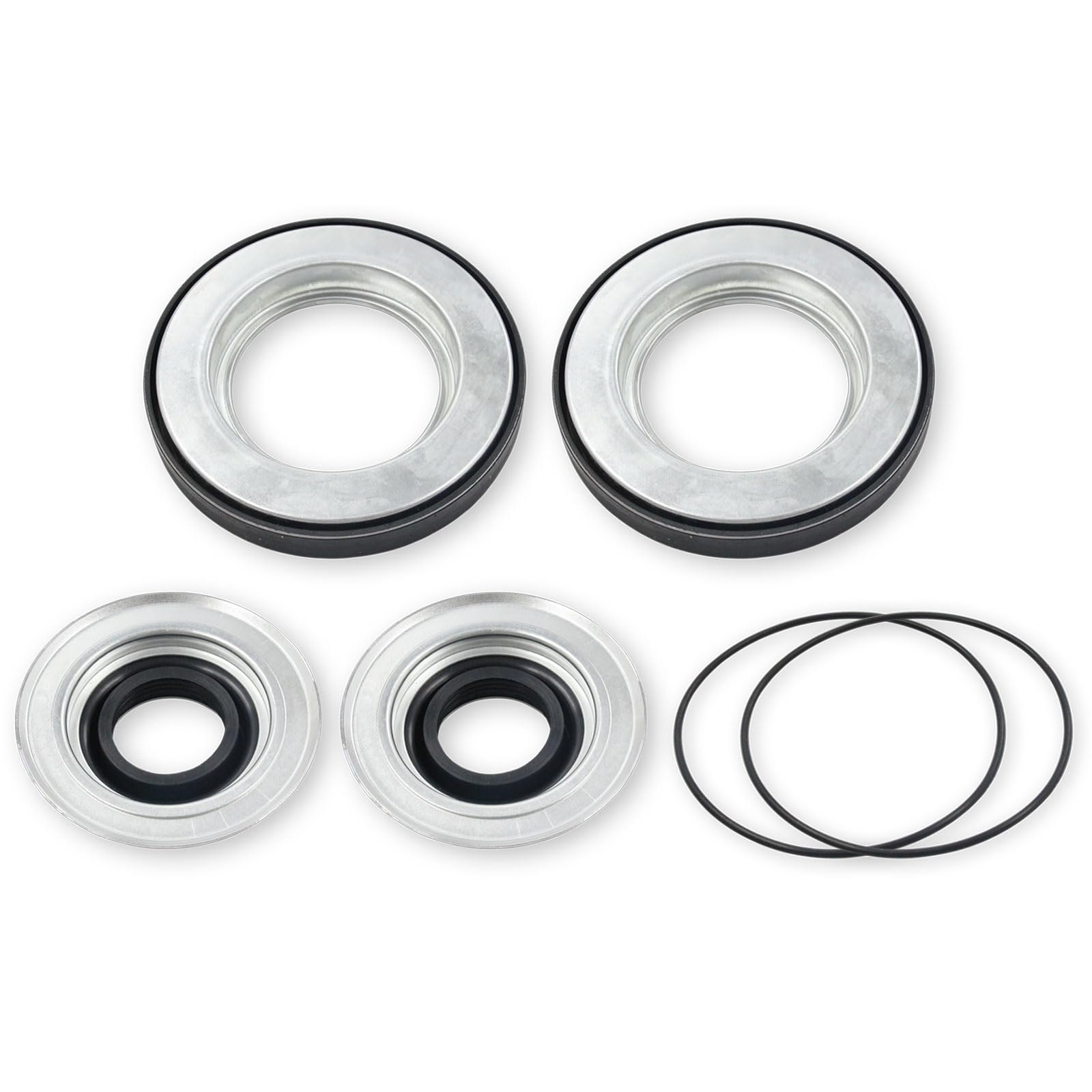 QGHAUC Front Axle Vaccum Knuckle Seal, Hub O-Ring, Dust Seals Kit Compatible with Ford Super Duty F250 F350 F450 F550 Dana Super 60 2005-2019 Replace #2017426, 2014835, 54983