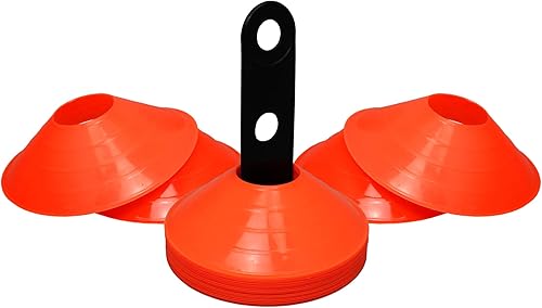 Miniatura 5 de BlueDot Trading Conos deportivos de alta visibilidad para entrenamiento de agilidad, fútbol, fútbol, baloncesto, marcadores de cono de campo para