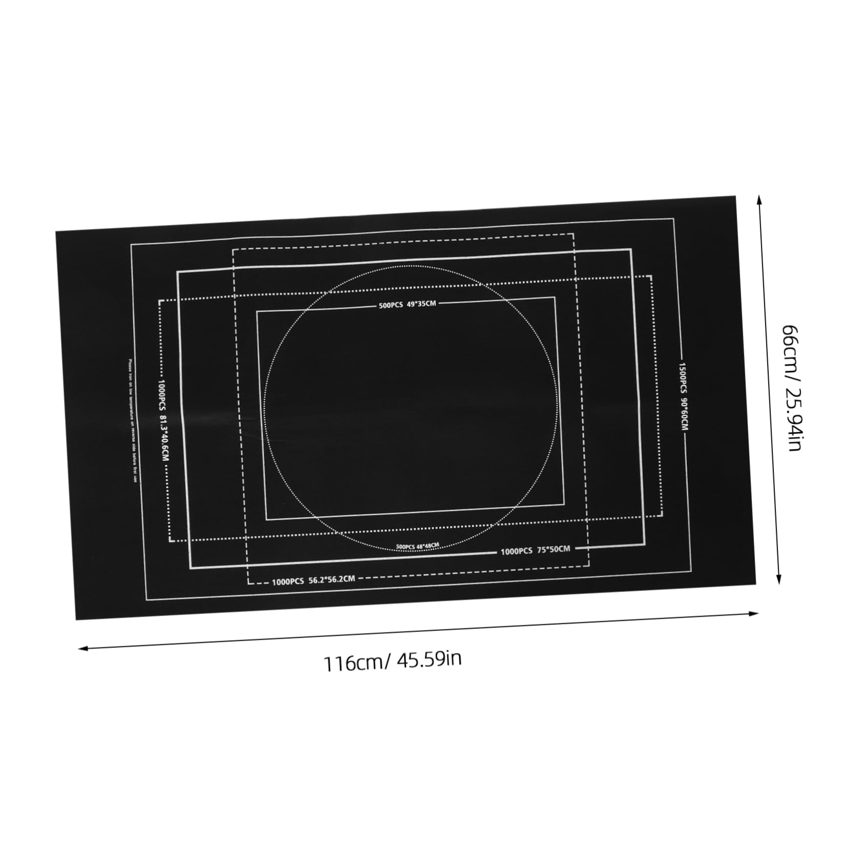 JOINPAYA Felt Puzzle Storage Mat Rollup Pad Puzzle Board for Boys and Girls 1500 Pieces Black 26x46 Inches